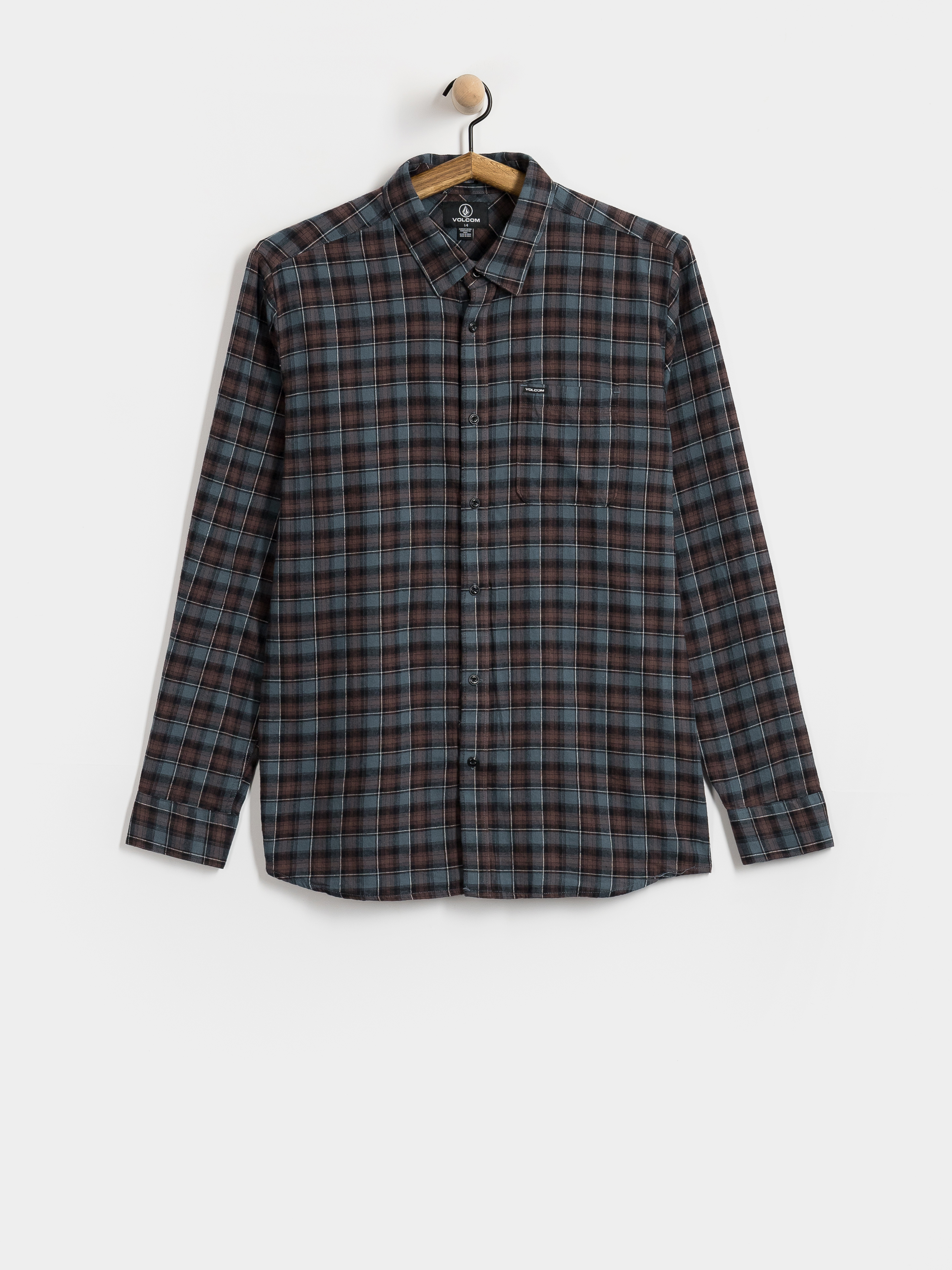 Košile Volcom Caden Plaid Ls (raisin)