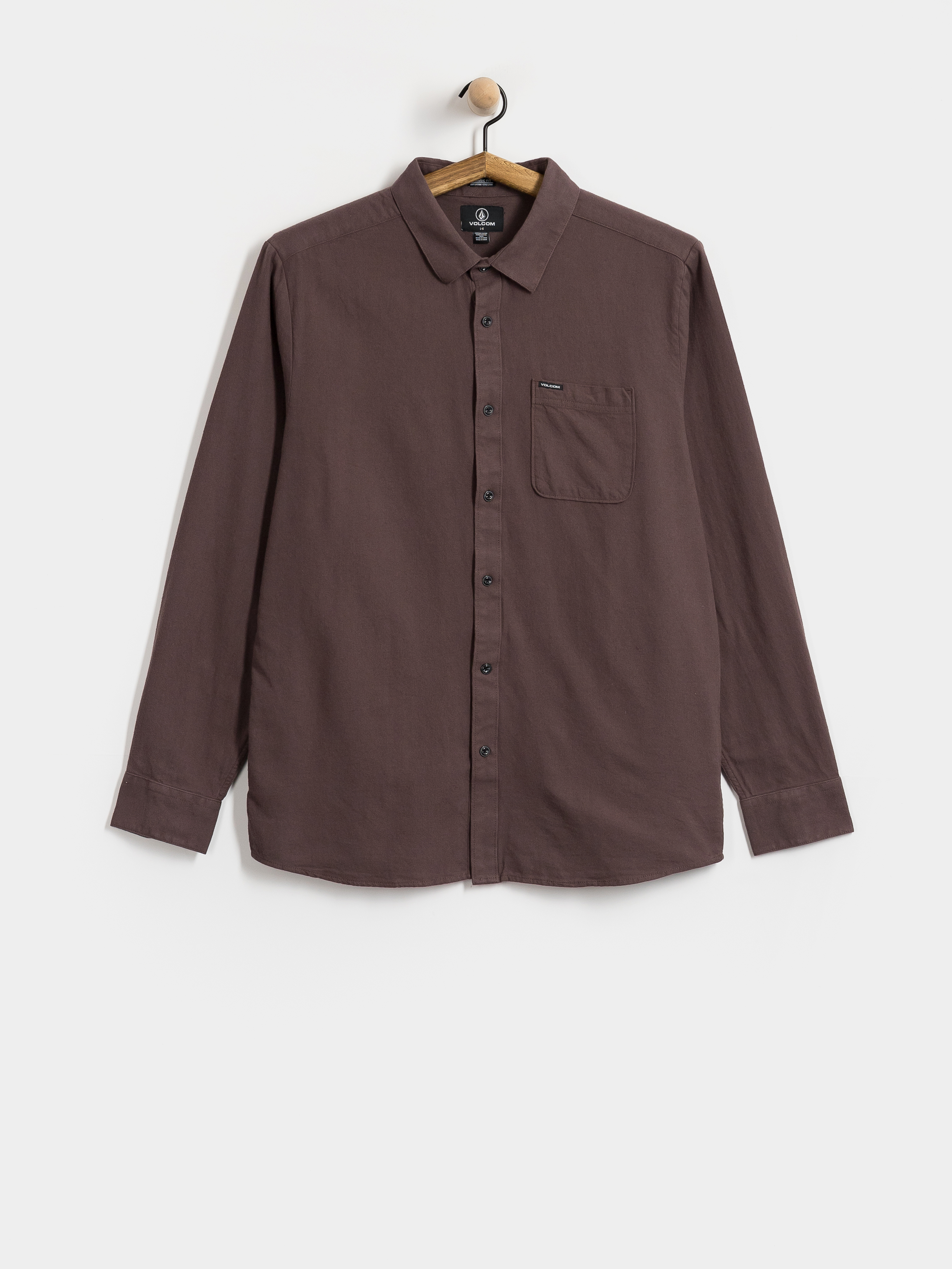 Košile Volcom Caden Solid Ls (raisin)