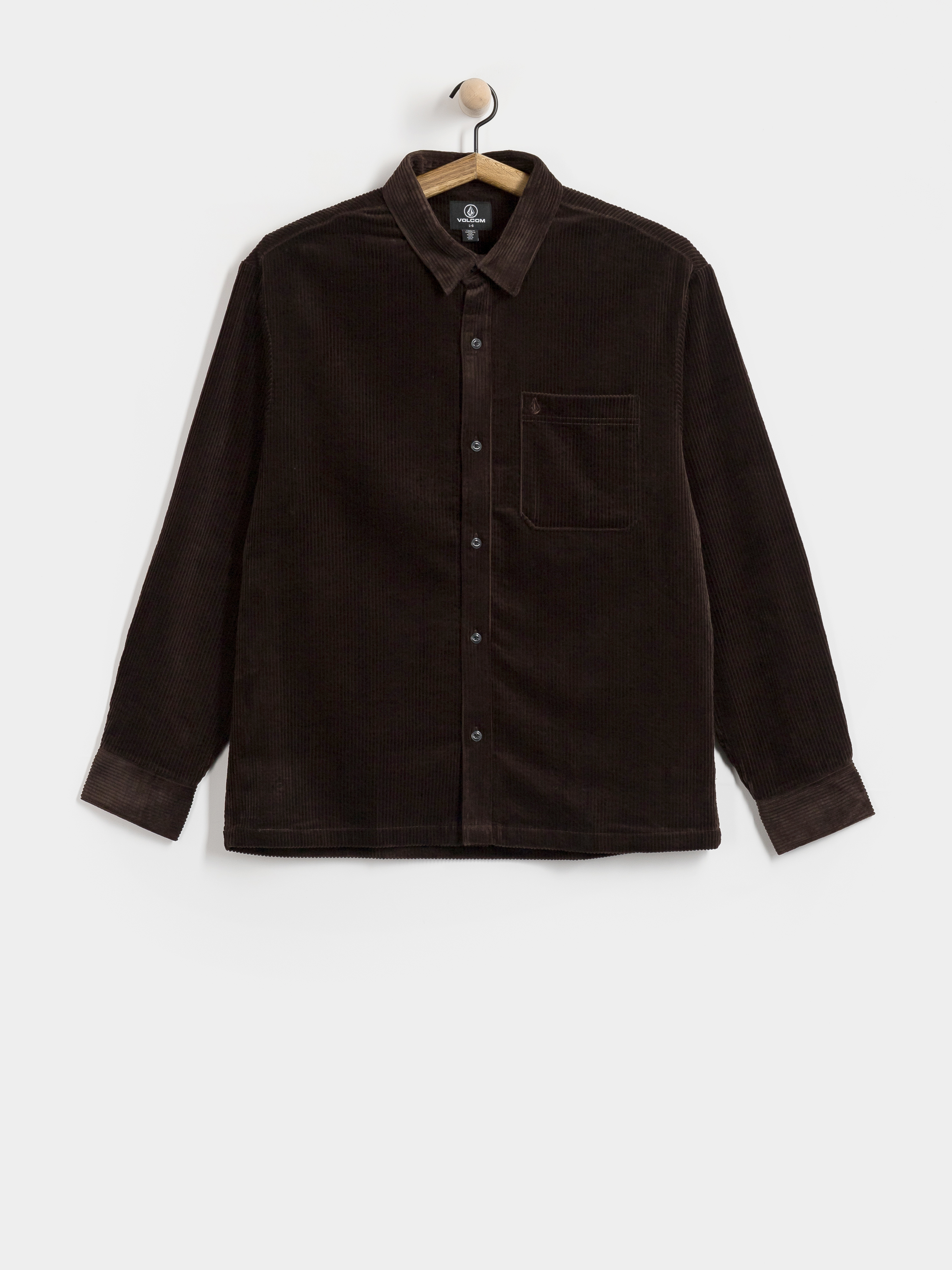 Košile Volcom Fostered II Cord Ls (cacao)