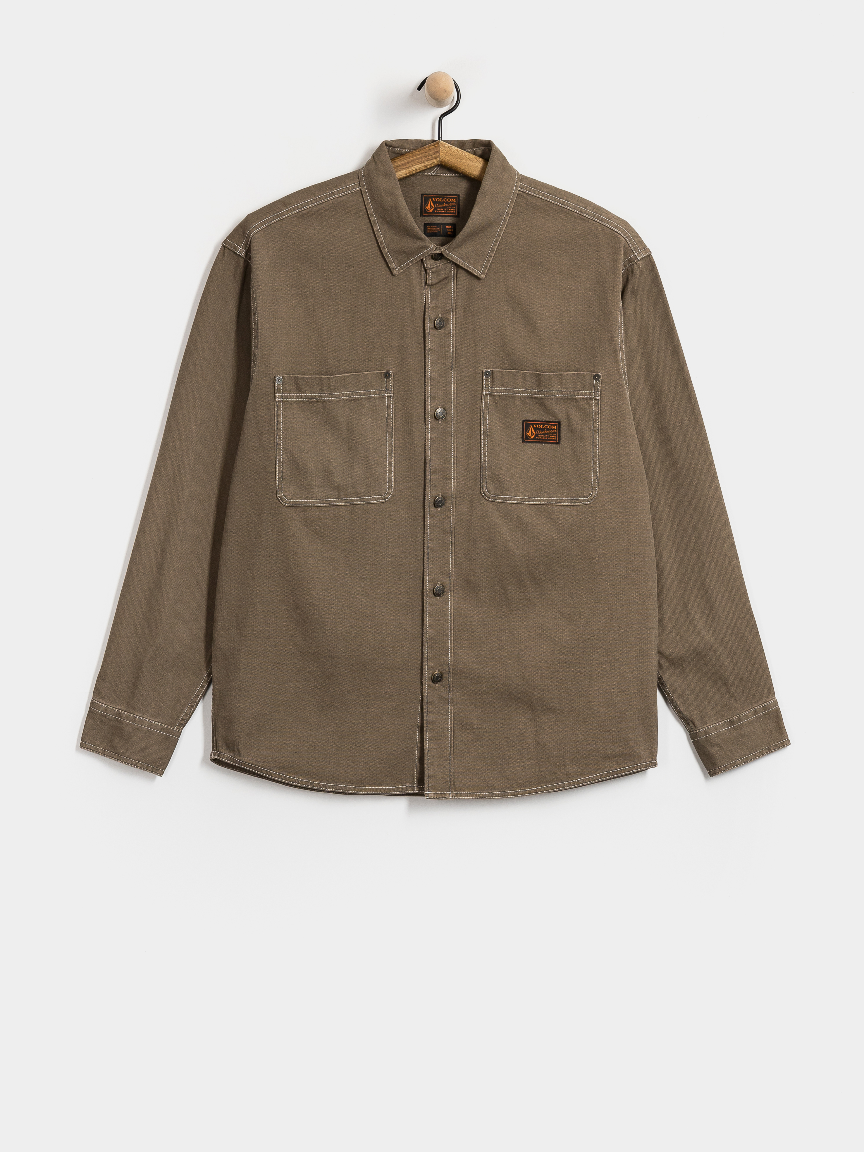 Košile Volcom Levelstone Ls (earth)