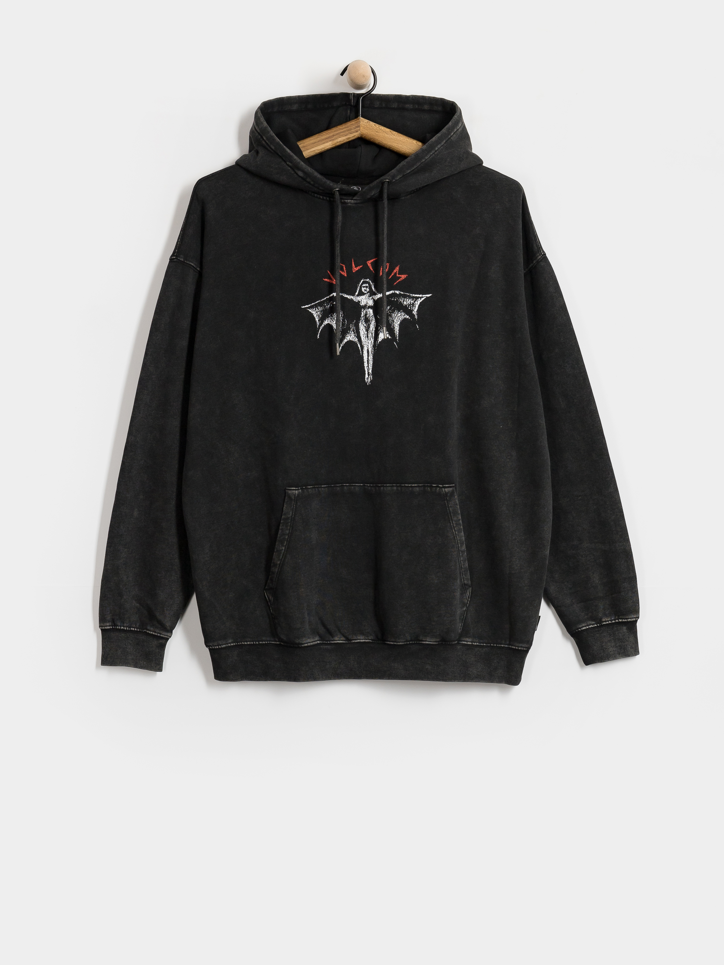 Mikina s kapucí Volcom Wrong Angel HD (light acid black)