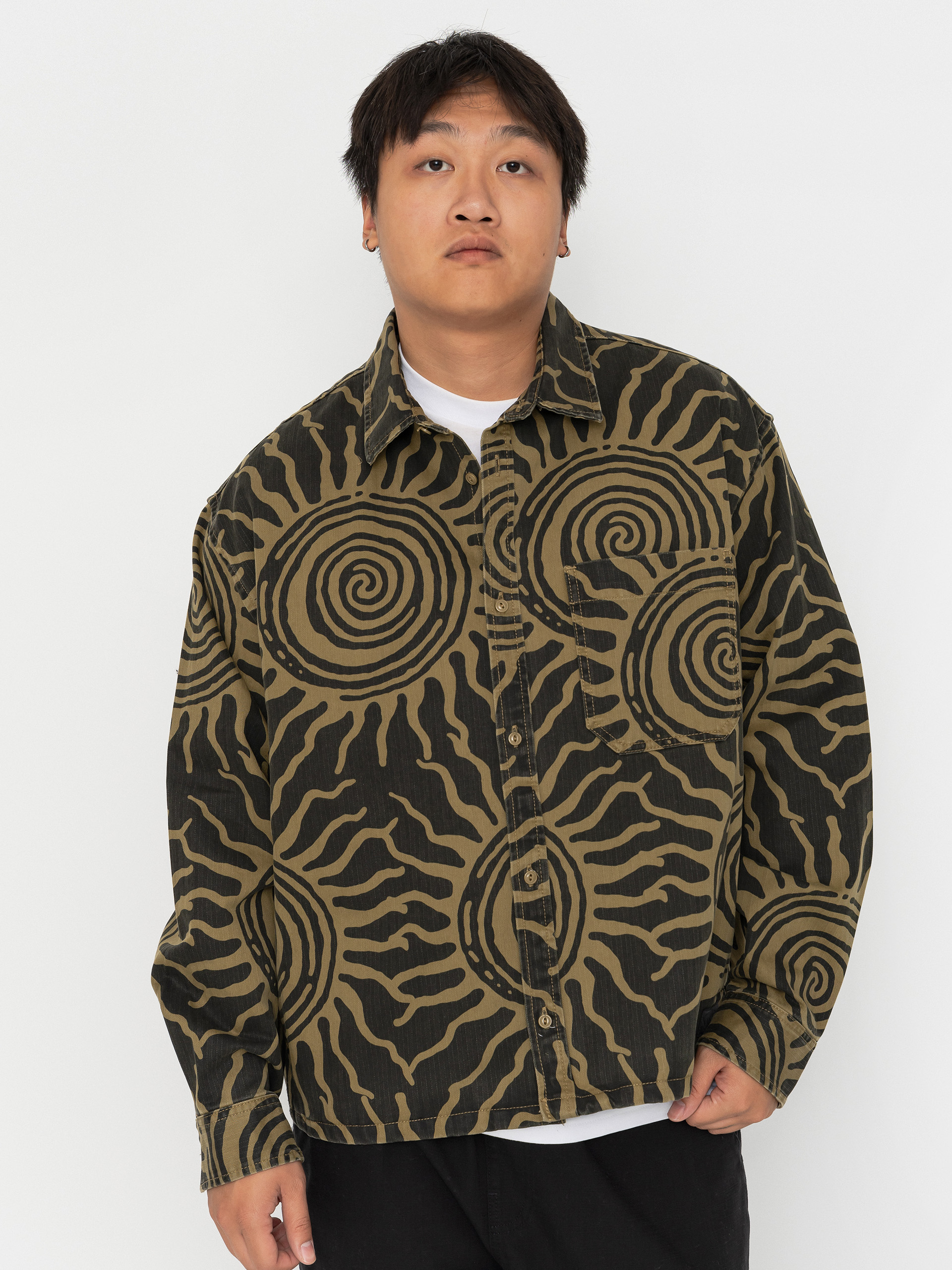 Košile Vans Martinez Cotton Overshirt (faded black)