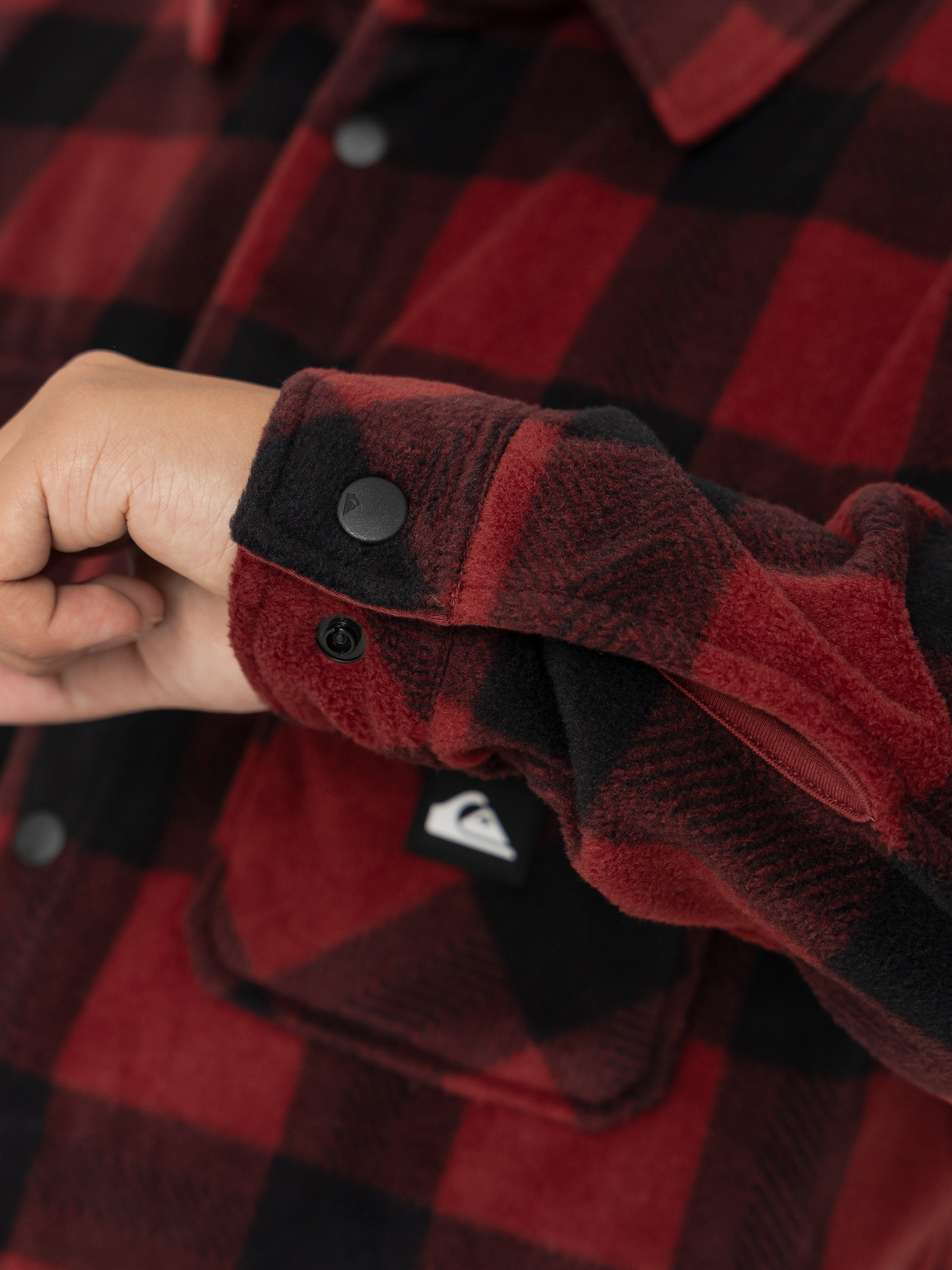 Pánský Fleecová mikina Quiksilver Venture Polar Fleece Shirt (venture polar oxblood)