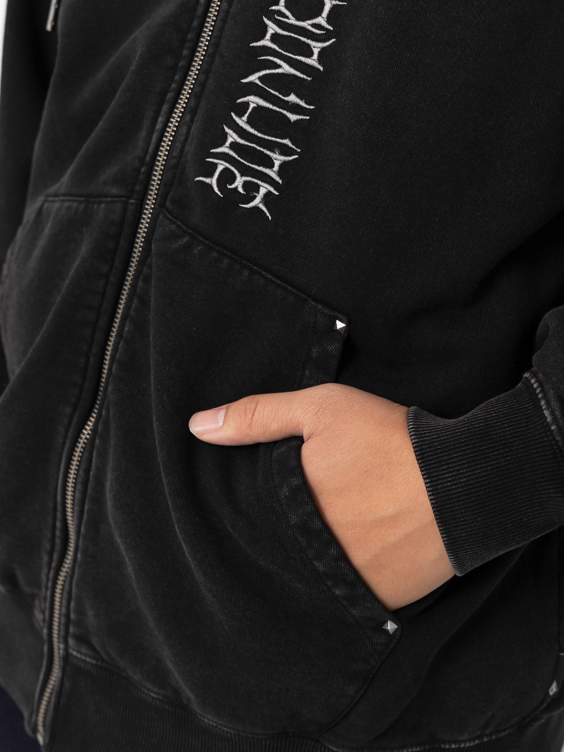 Mikina s kapucí Volcom Studder ZHD (black)