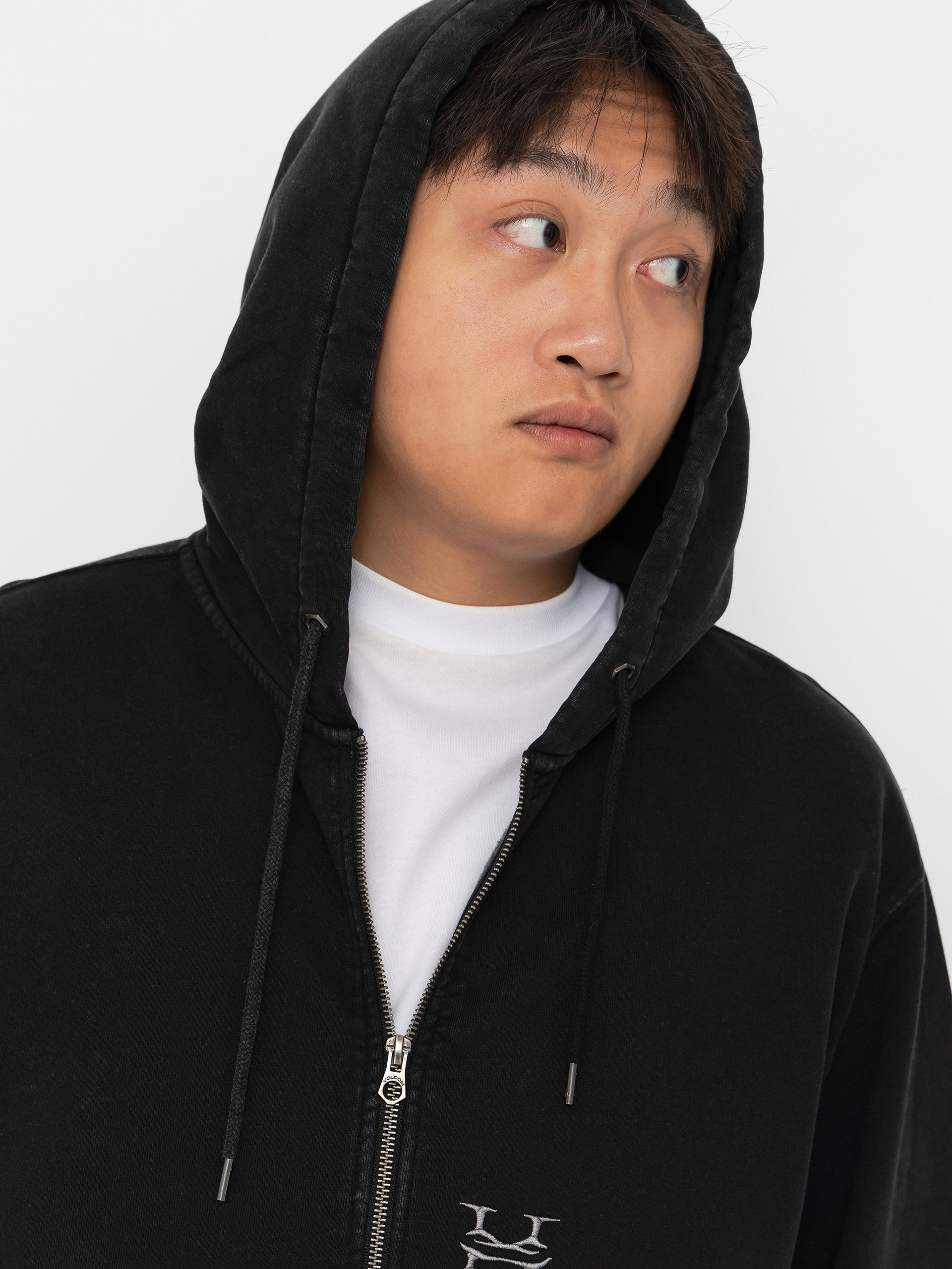 Mikina s kapucí Volcom Studder ZHD (black)