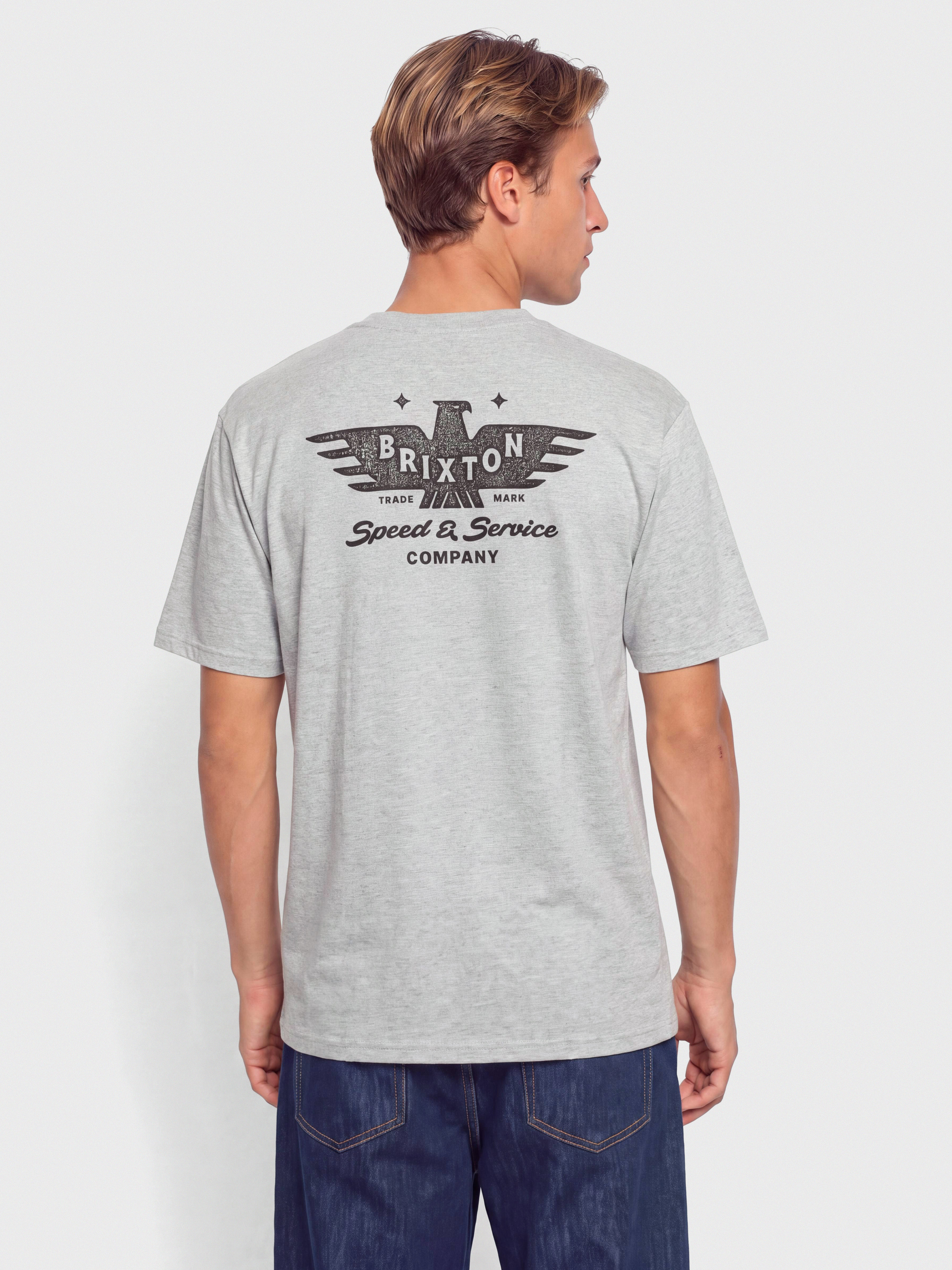 Tričko Brixton Ewing Stnd (heather grey)