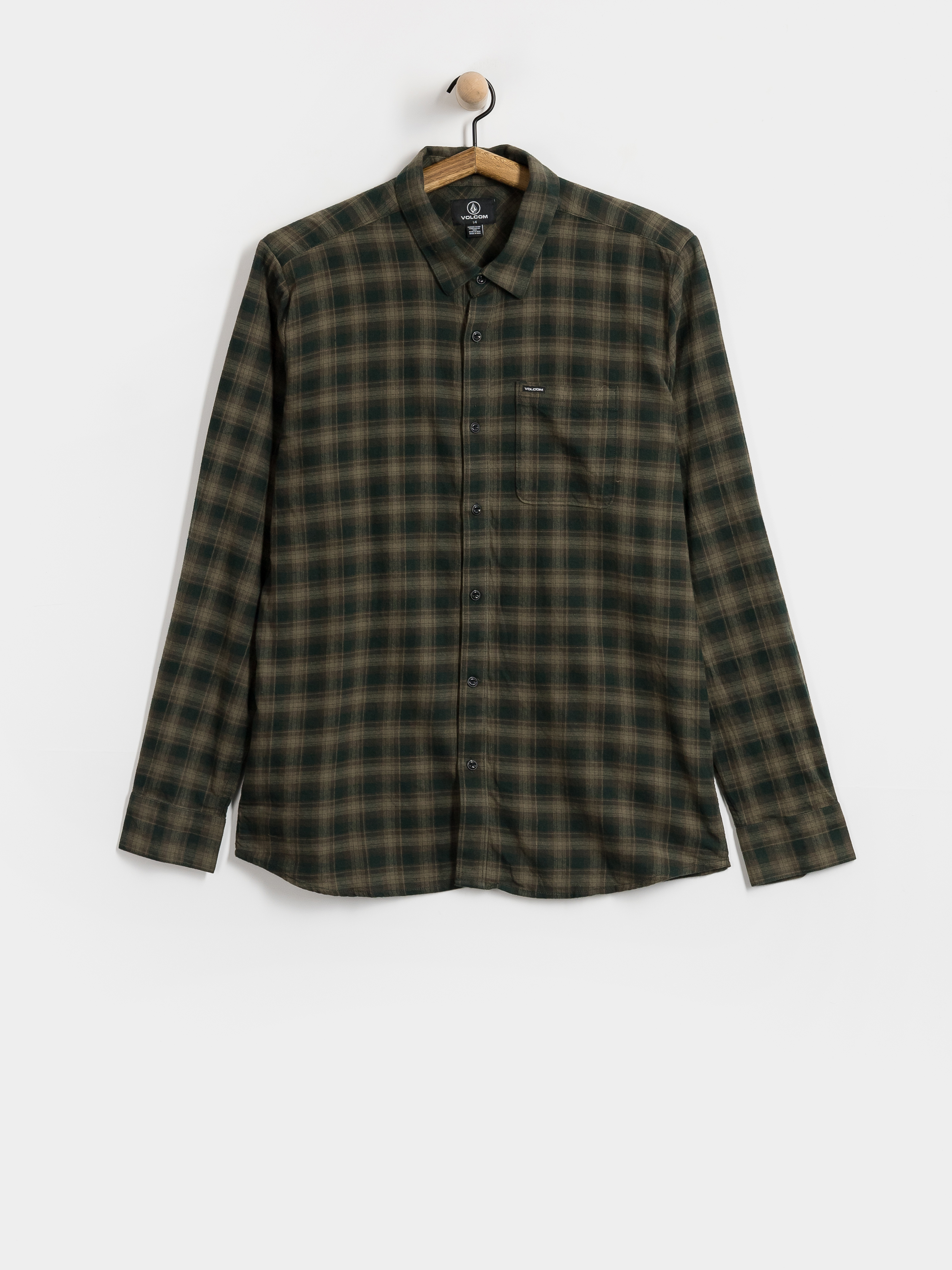 Košile Volcom Caden Plaid Ls (wintermoss)