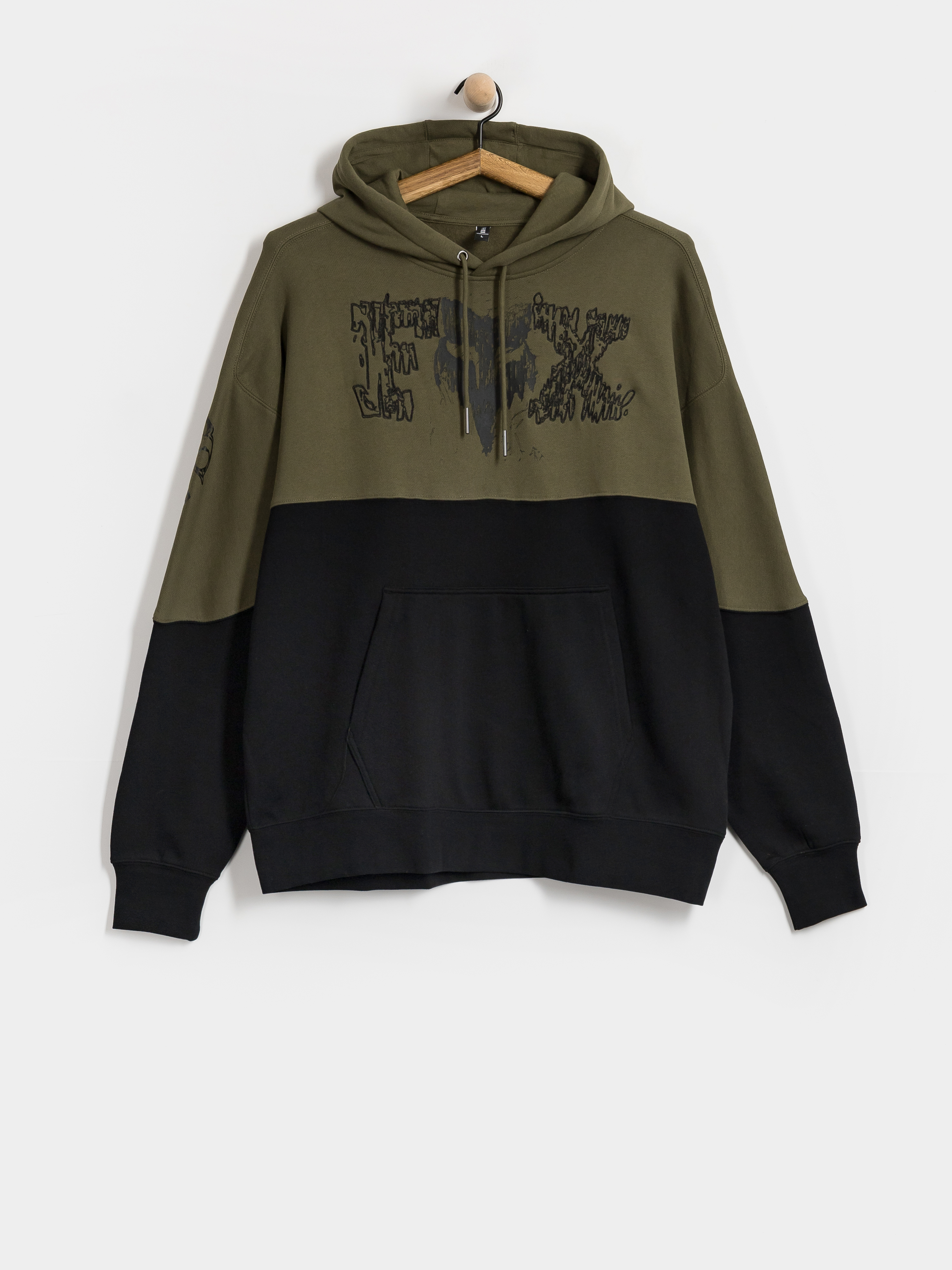 Mikina s kapucí Fox Abyss HD (olive green)