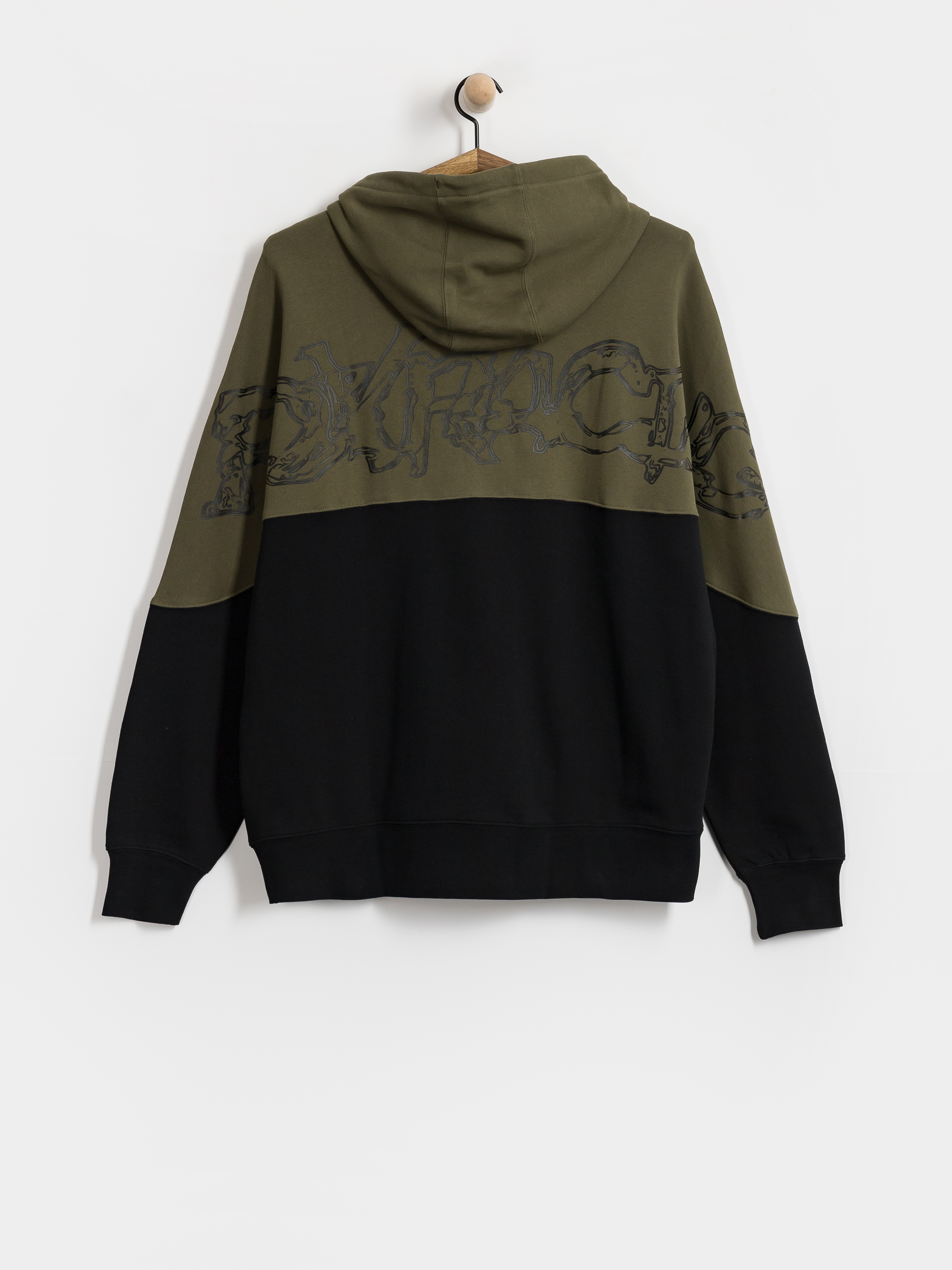 Mikina s kapucí Fox Abyss HD (olive green)