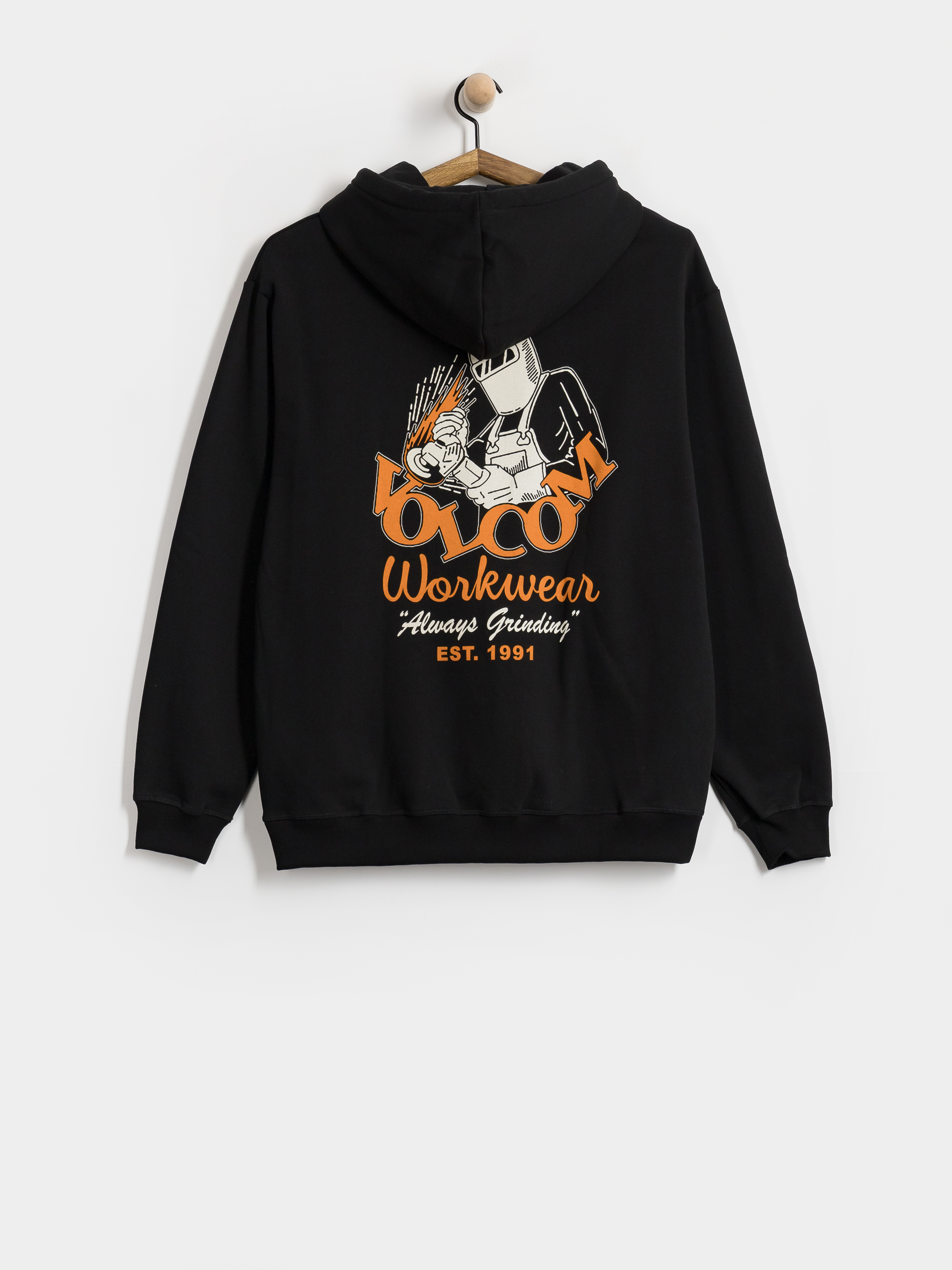 Mikina s kapucí Volcom Always Grinding HD (black)