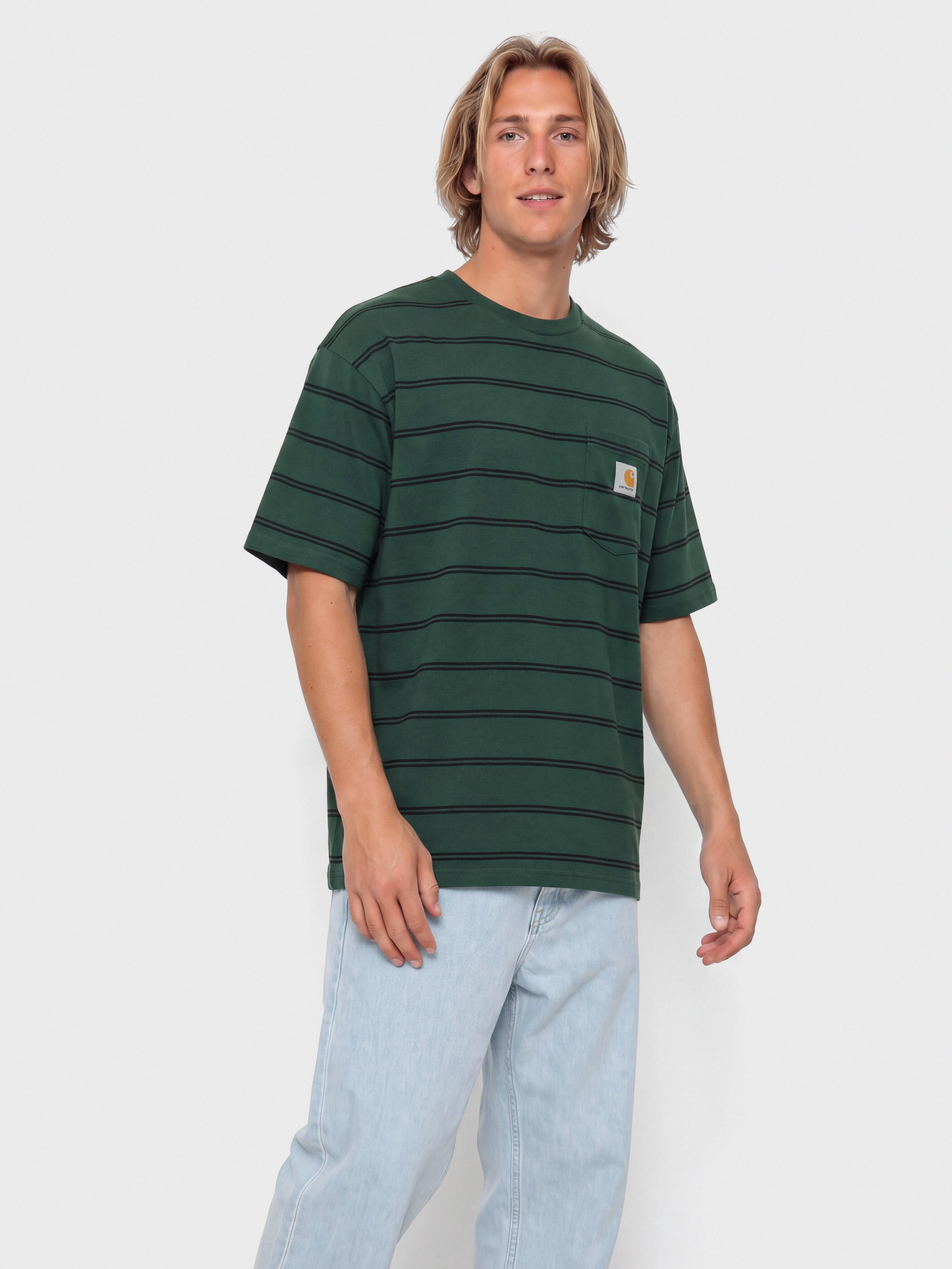Triu010dko Carhartt WIP Cardona Pocket (cardona stripe natural/dark scarab/garment dyed)