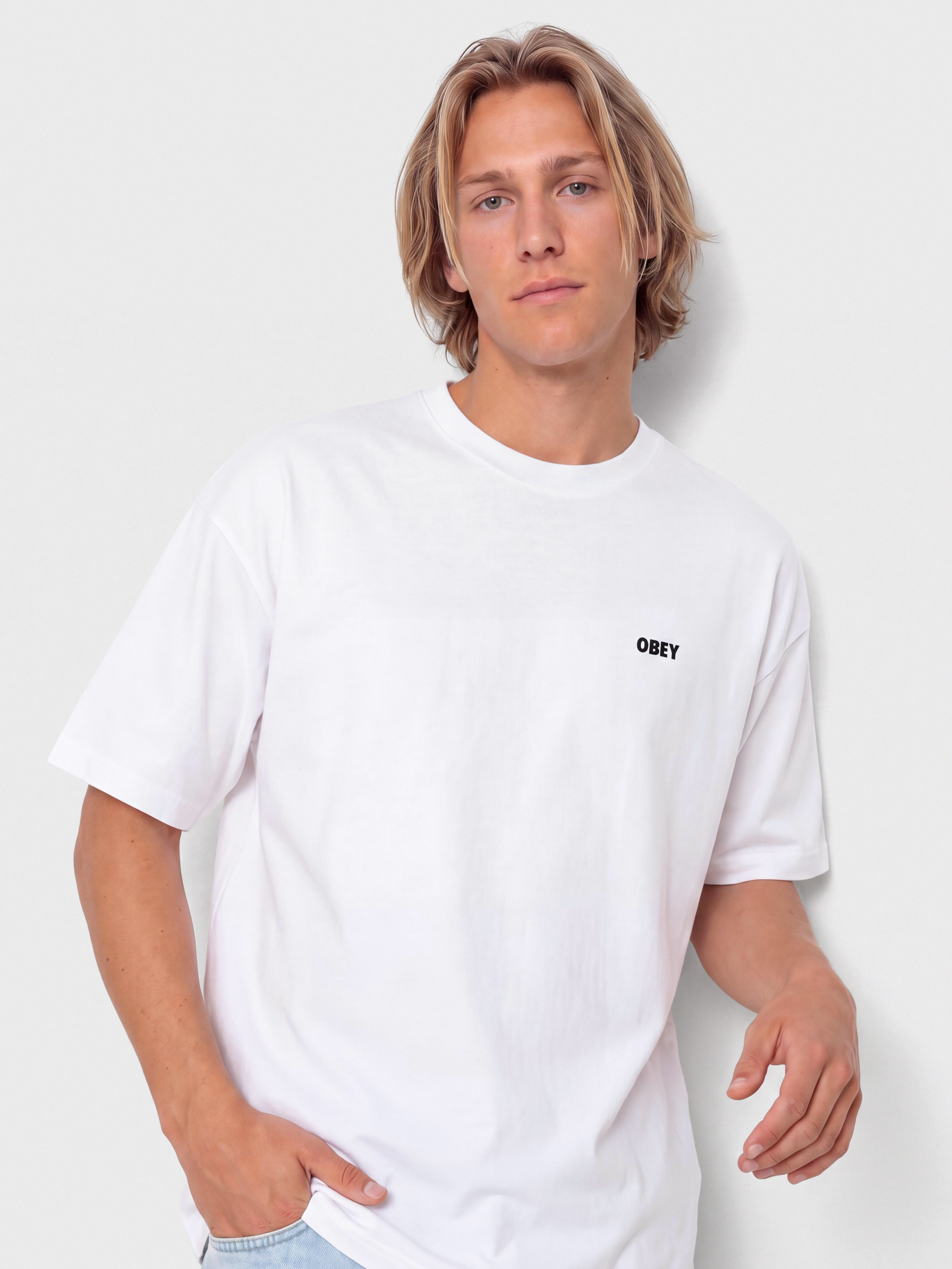 Tričko OBEY Established Works Bold (white)