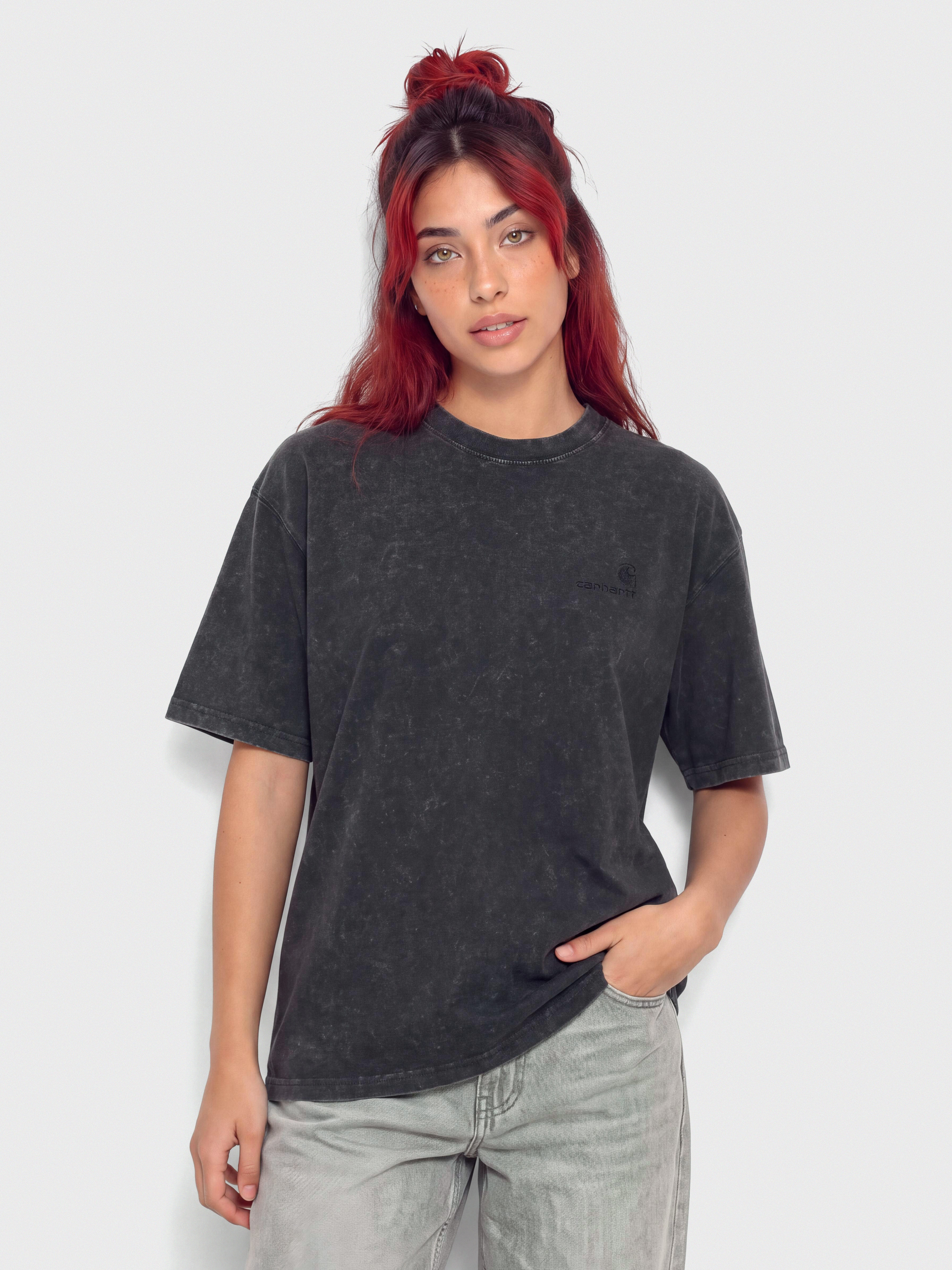 Tričko Carhartt WIP Lambert Wmn (black/moon wash)