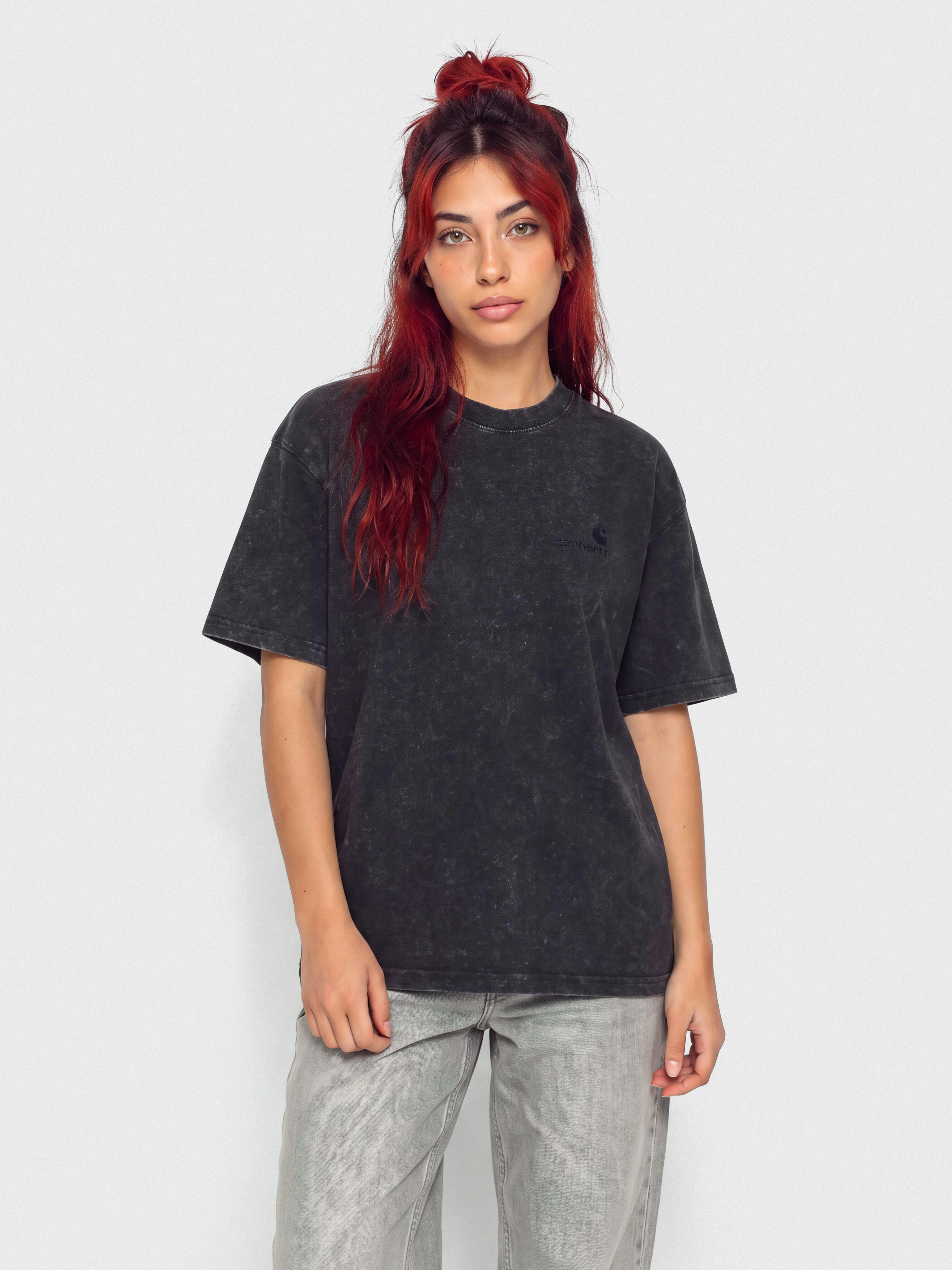 Tričko Carhartt WIP Lambert Wmn (black/moon wash)