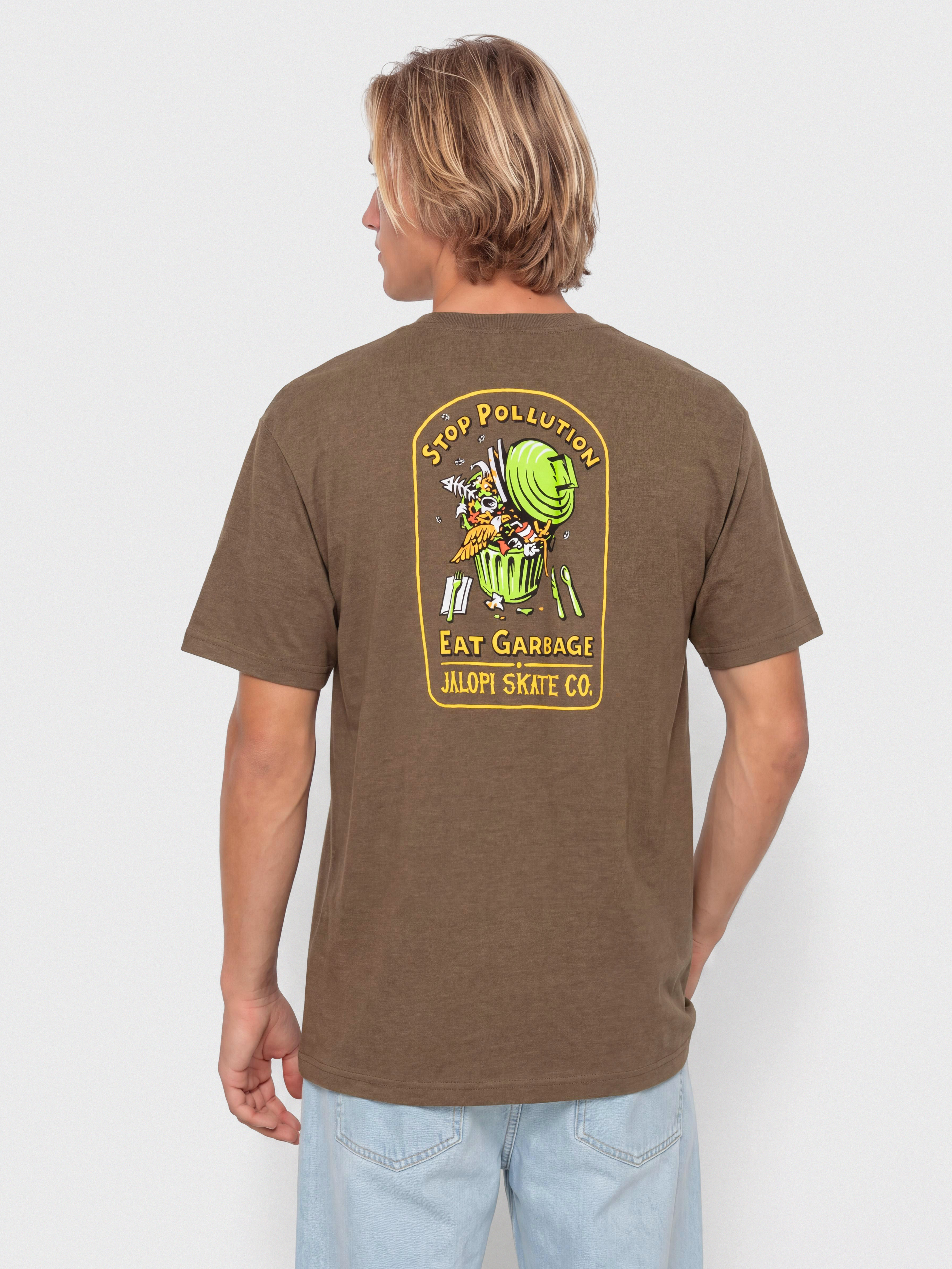 Tričko Antihero Stop Pollution (heather army w/multicolor prints)