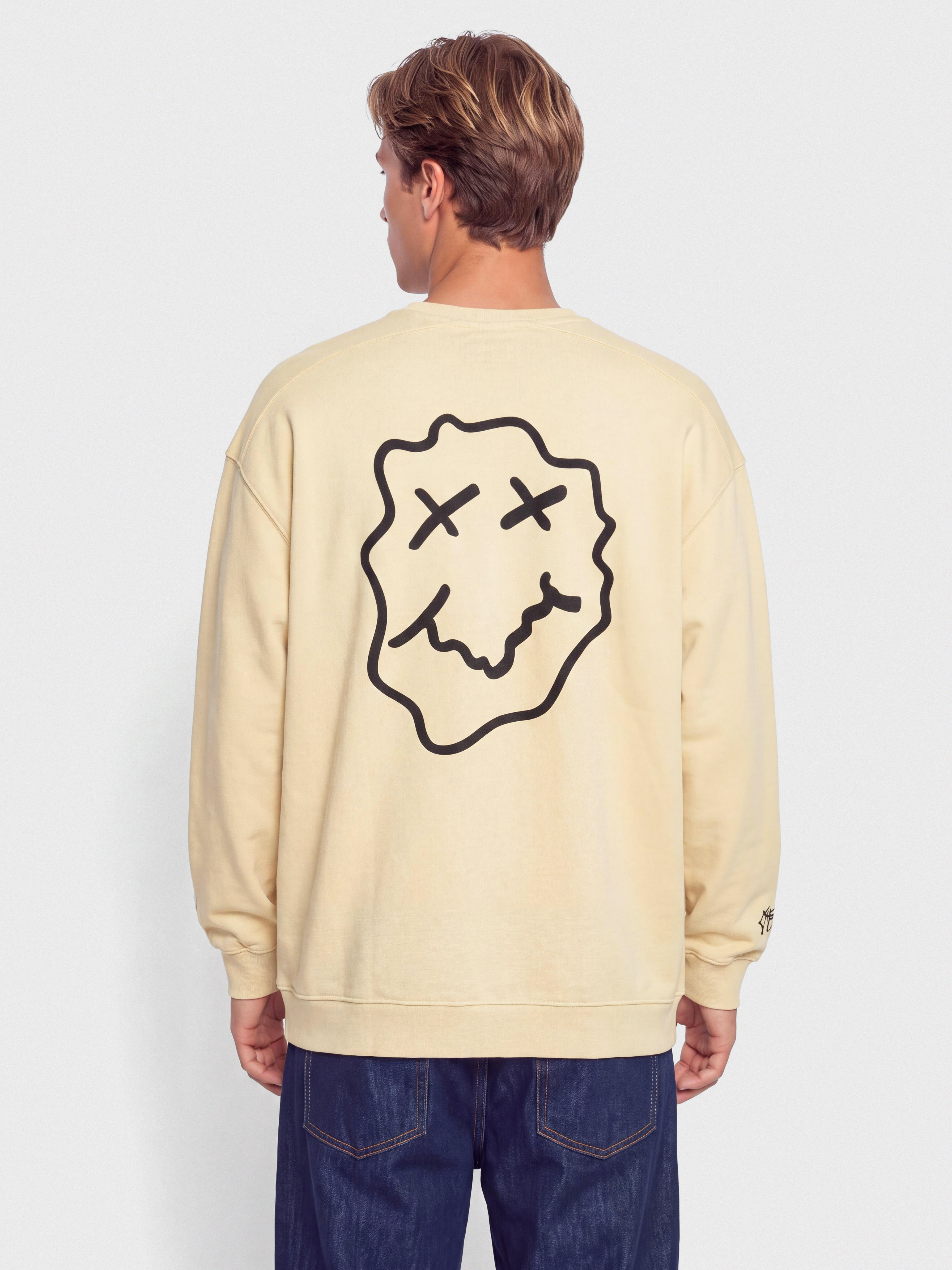Mikina Hurley Smile Crew (cream)