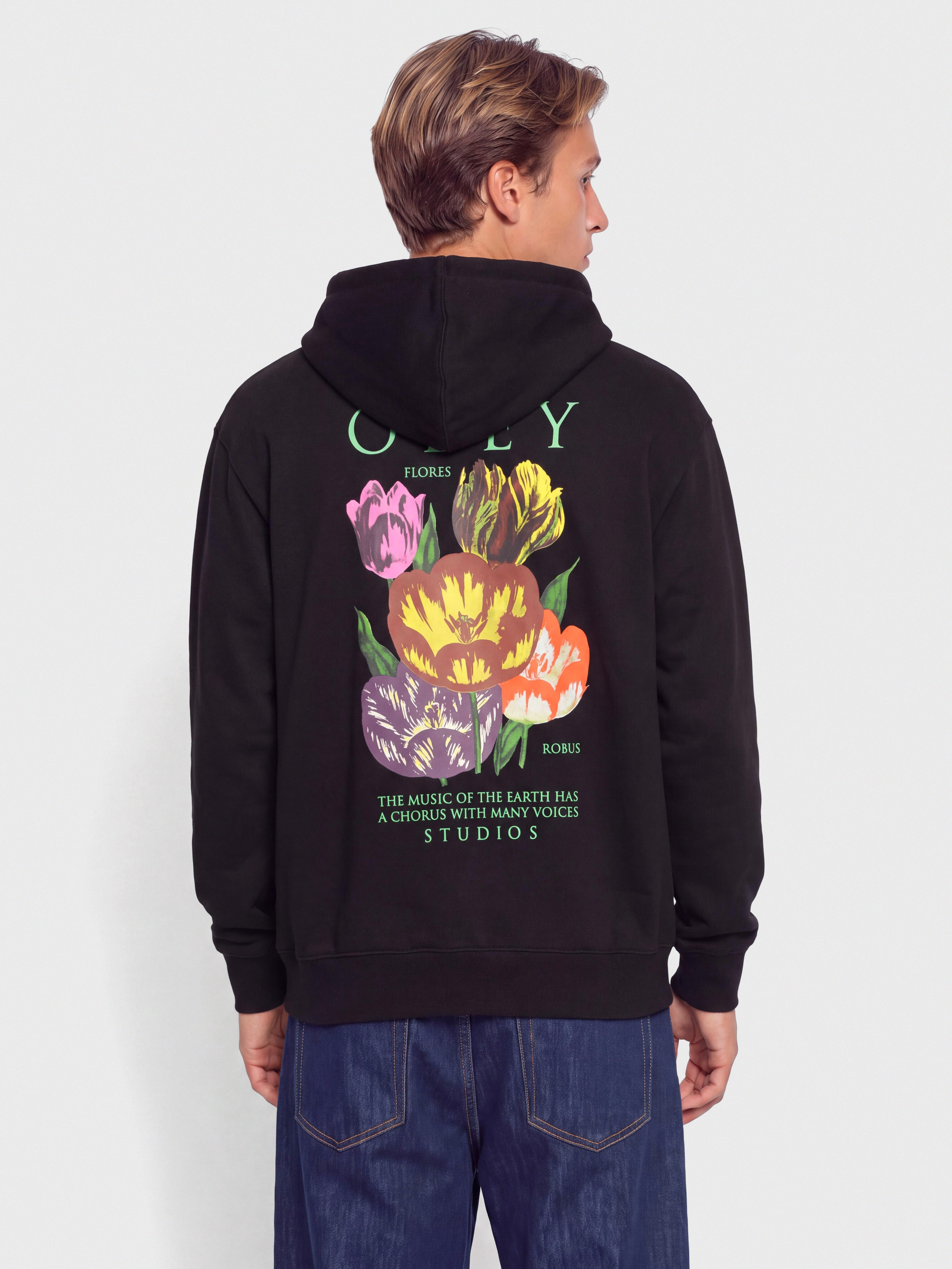 Mikina OBEY Flores Robus (black)