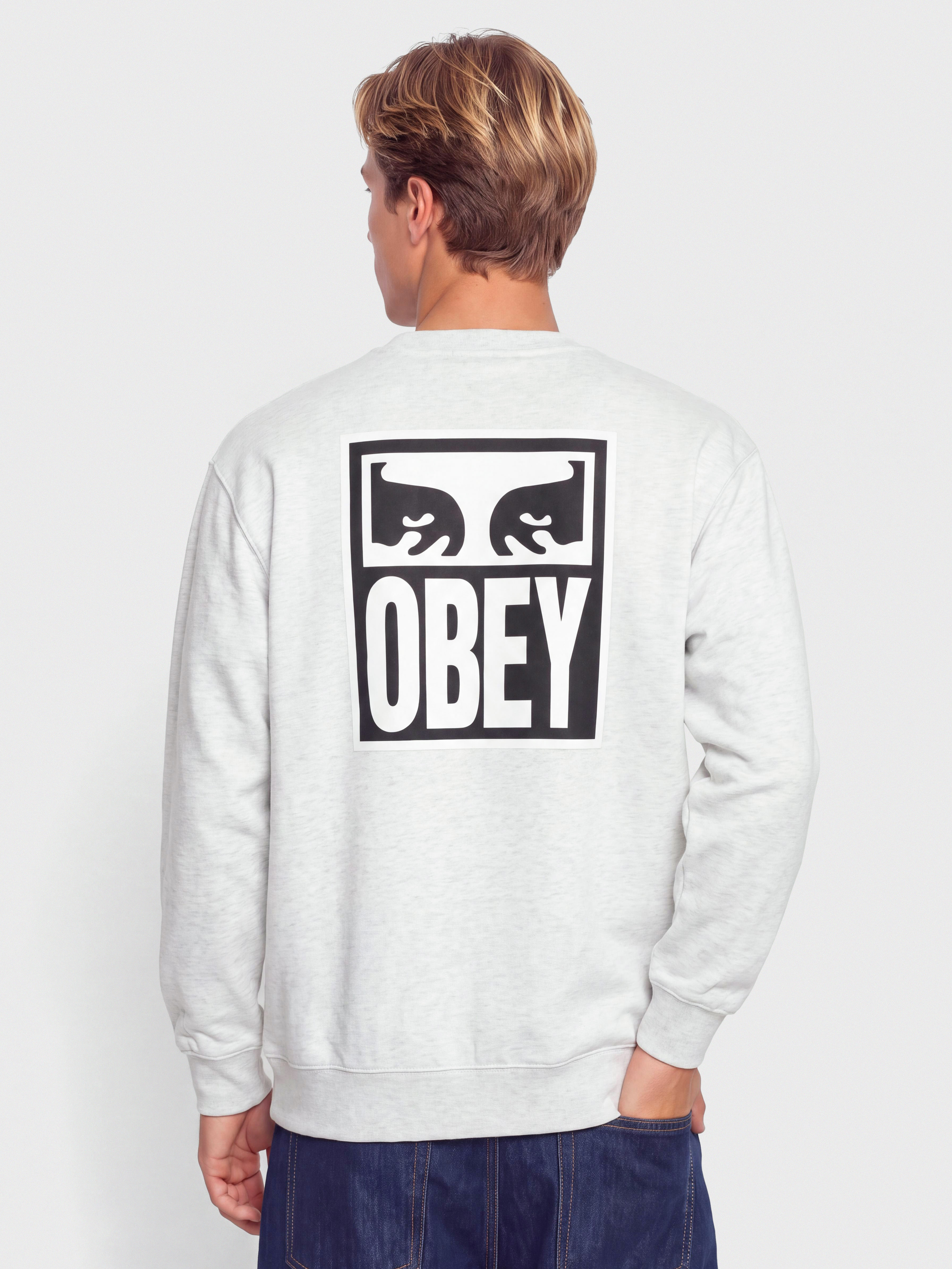 Mikina OBEY Eyes Icon (heather grey)