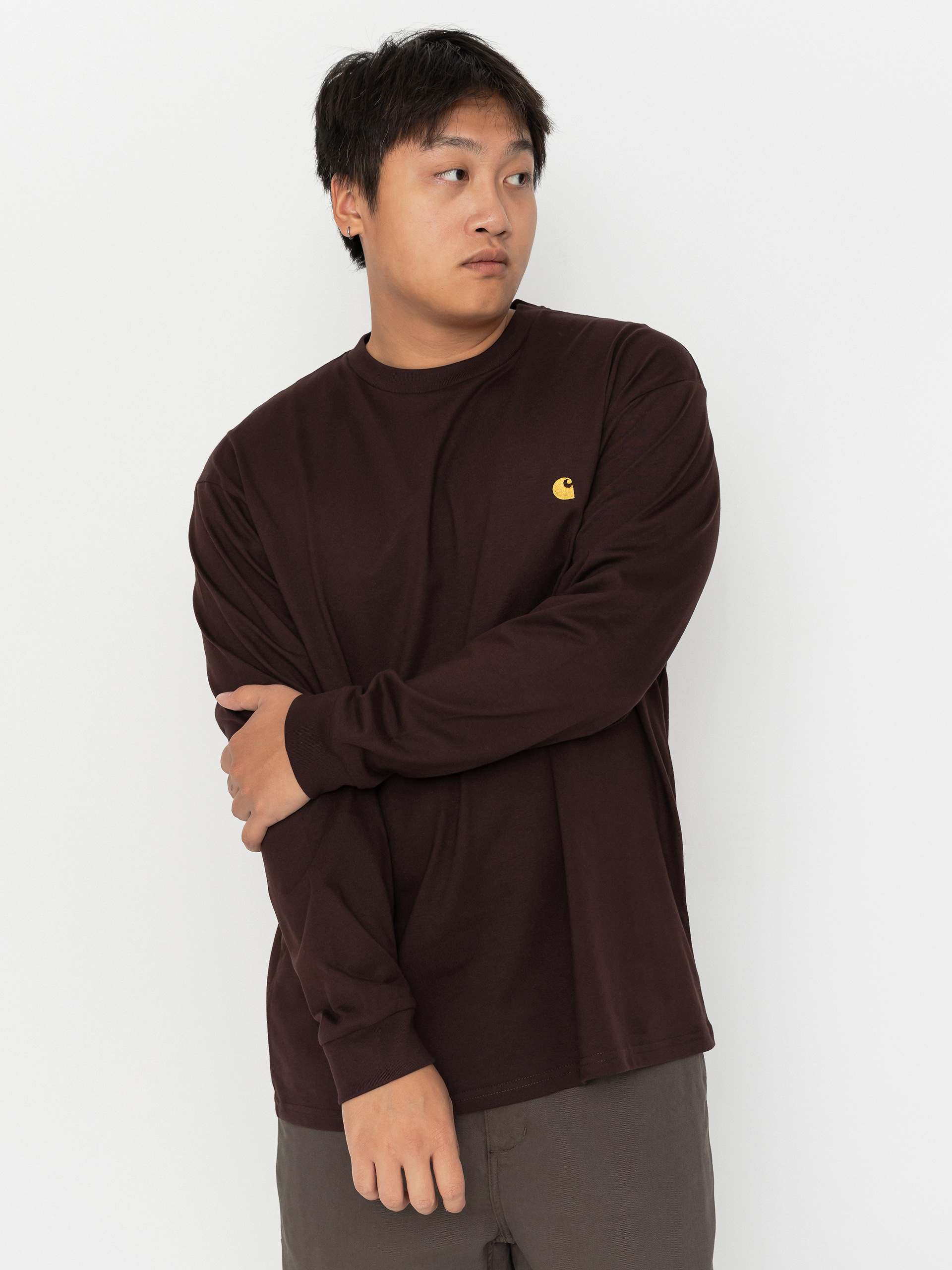 Triko Carhartt WIP Chase (palisander/gold)