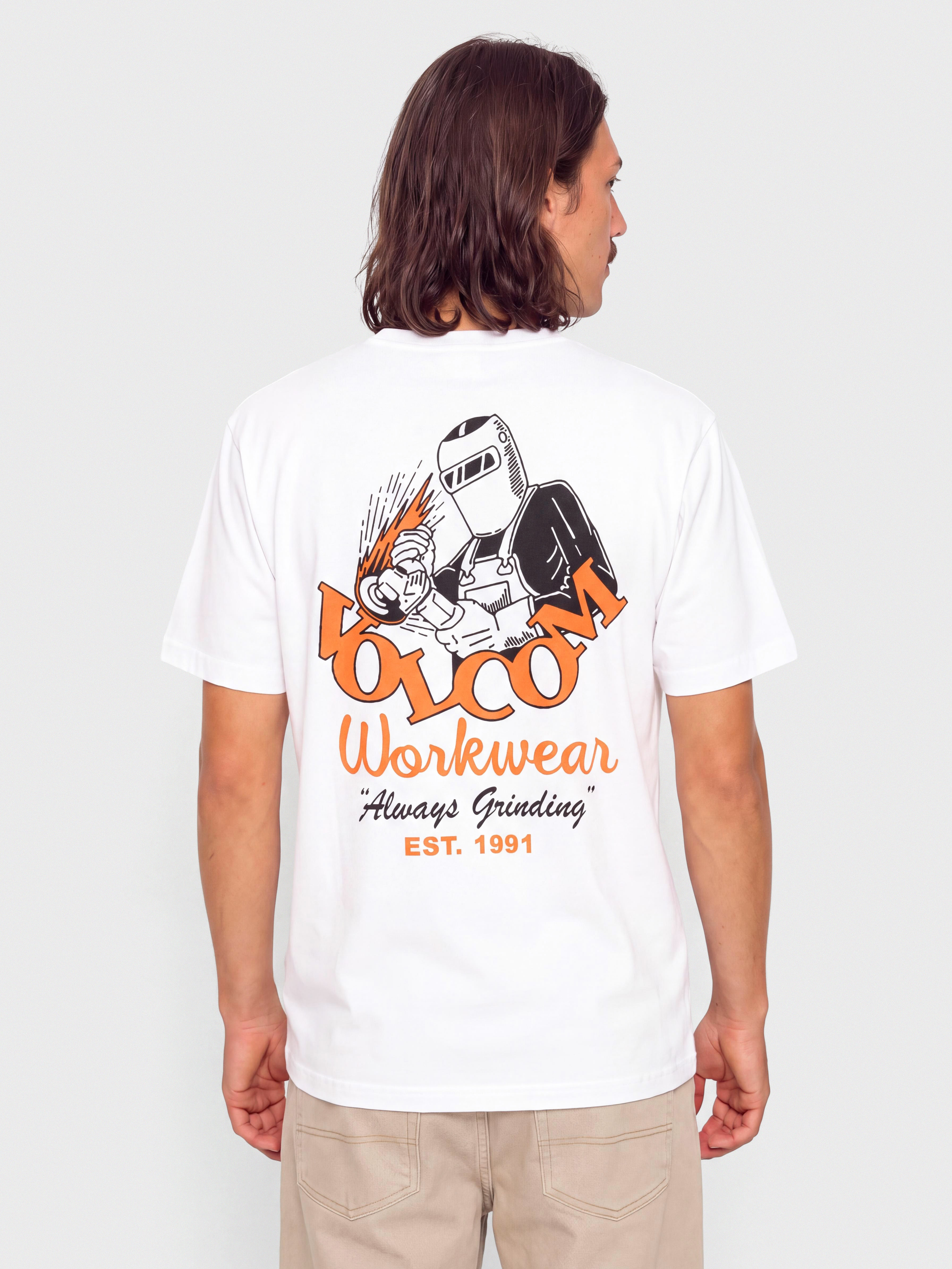 Tričko Volcom Always Grinding (white)