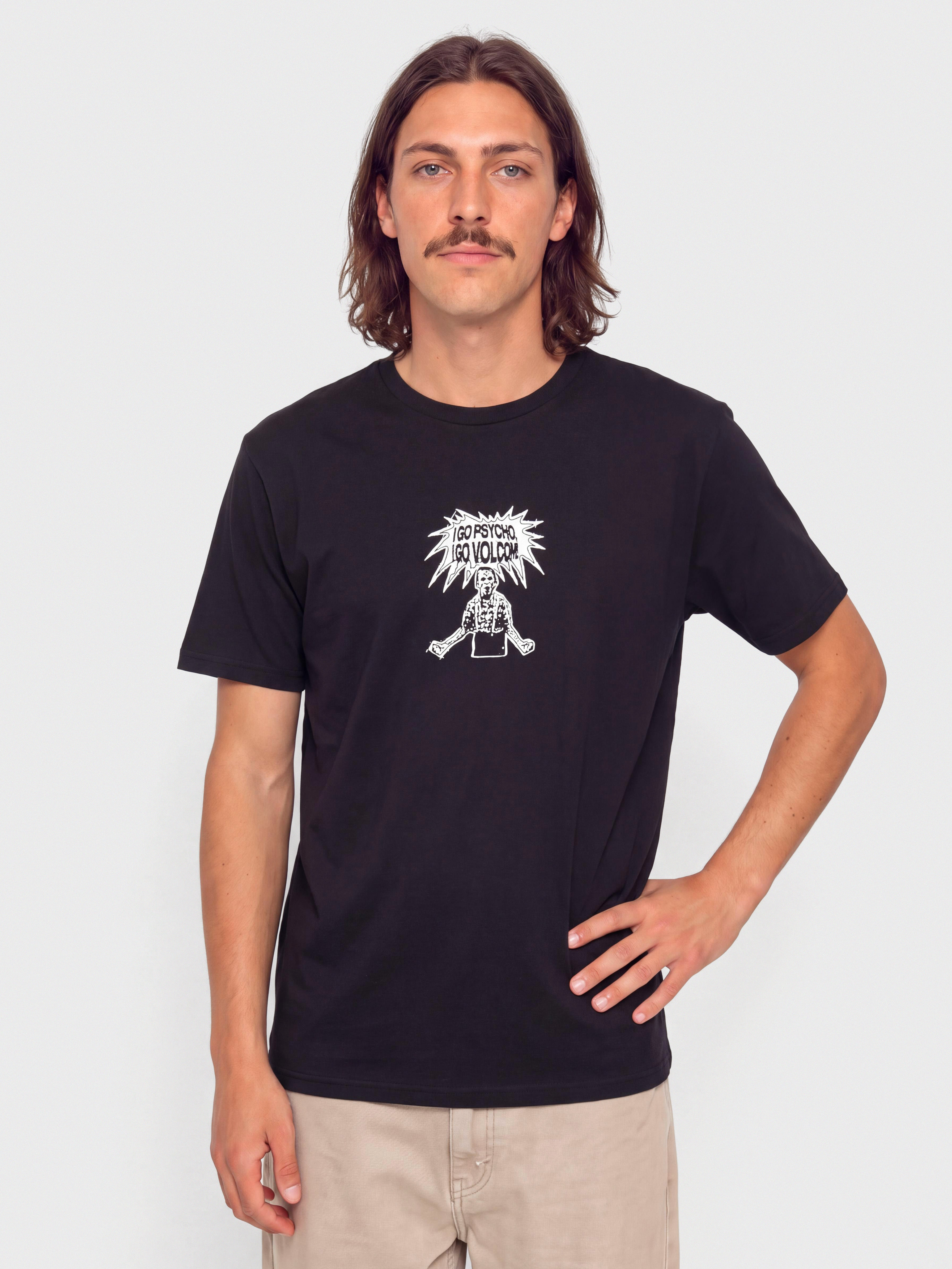 Tričko Volcom I Go Psycho Bsc (black)