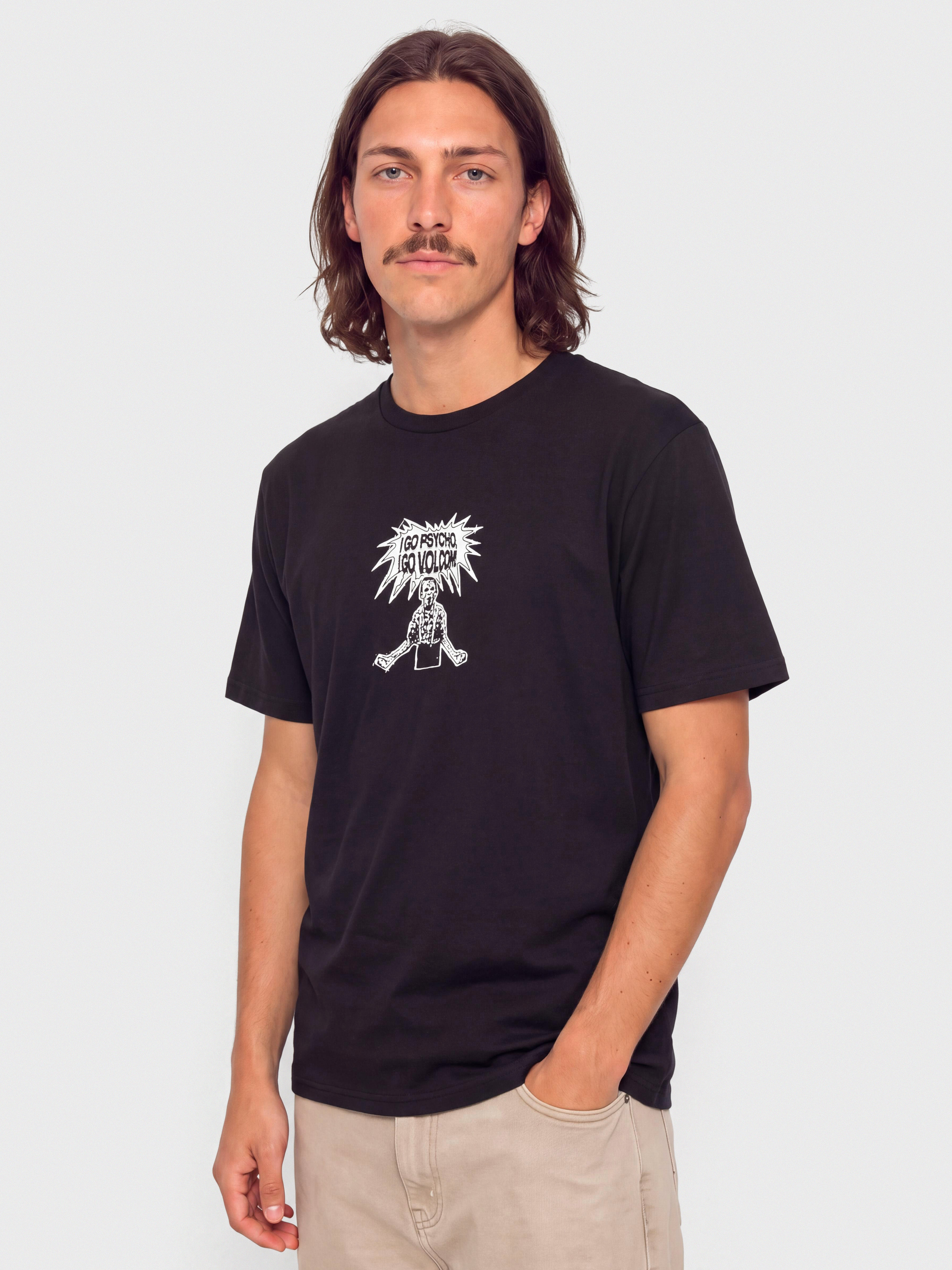 Tričko Volcom I Go Psycho Bsc (black)