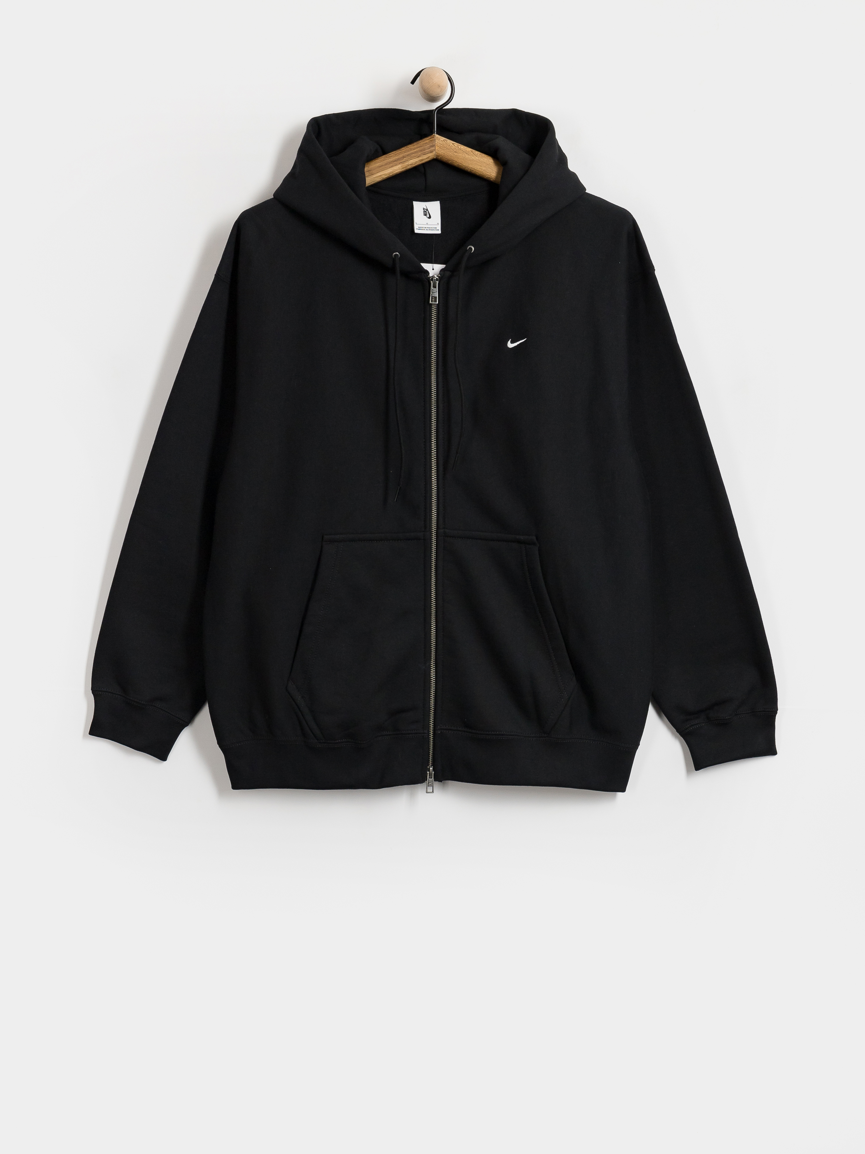 Mikina s kapucí Nike SB Solo Swoosh ZHD (black/black/white)