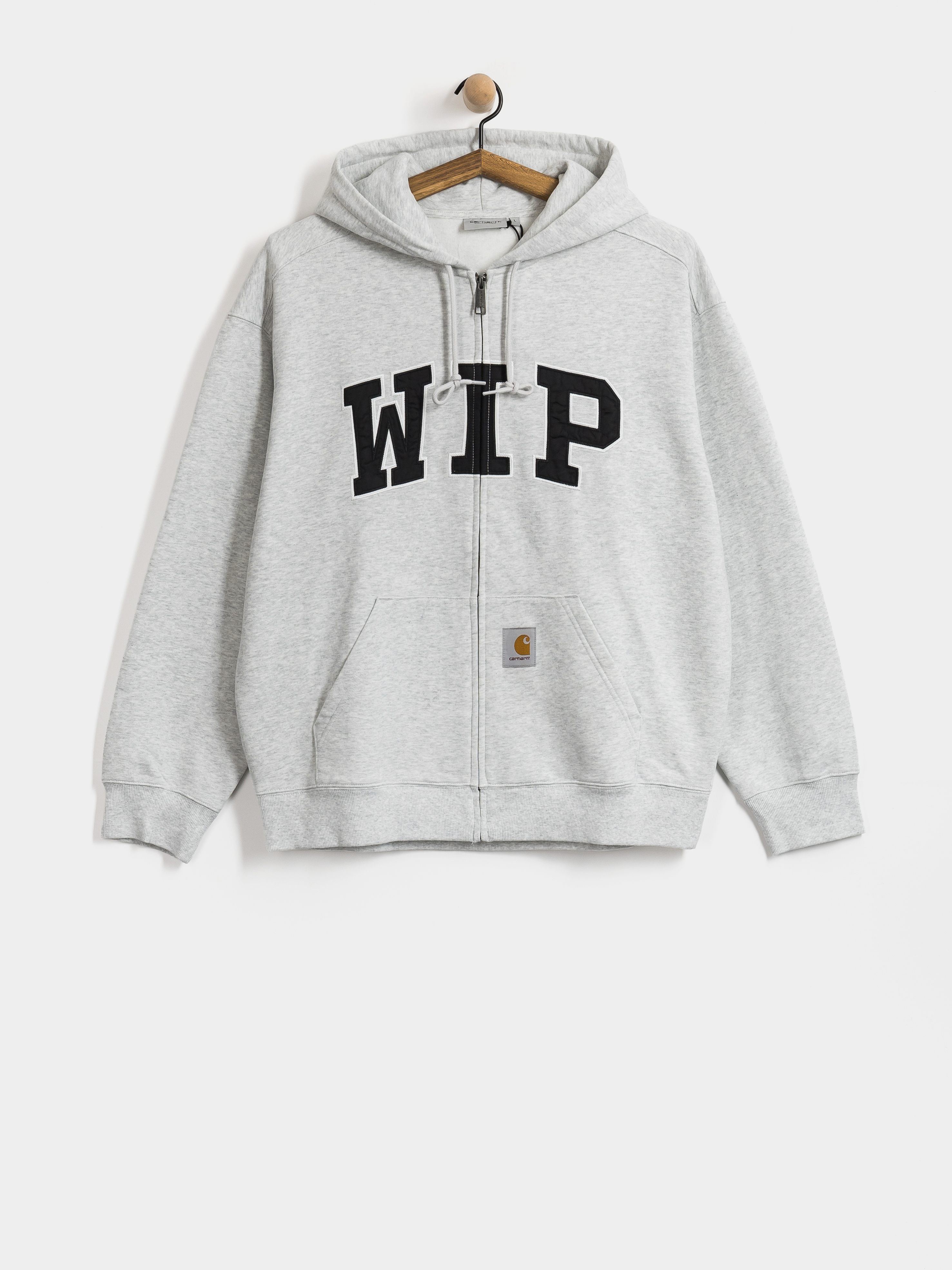 Mikina s kapucí Carhartt WIP WIP ZHD (ash heather/stone washed)
