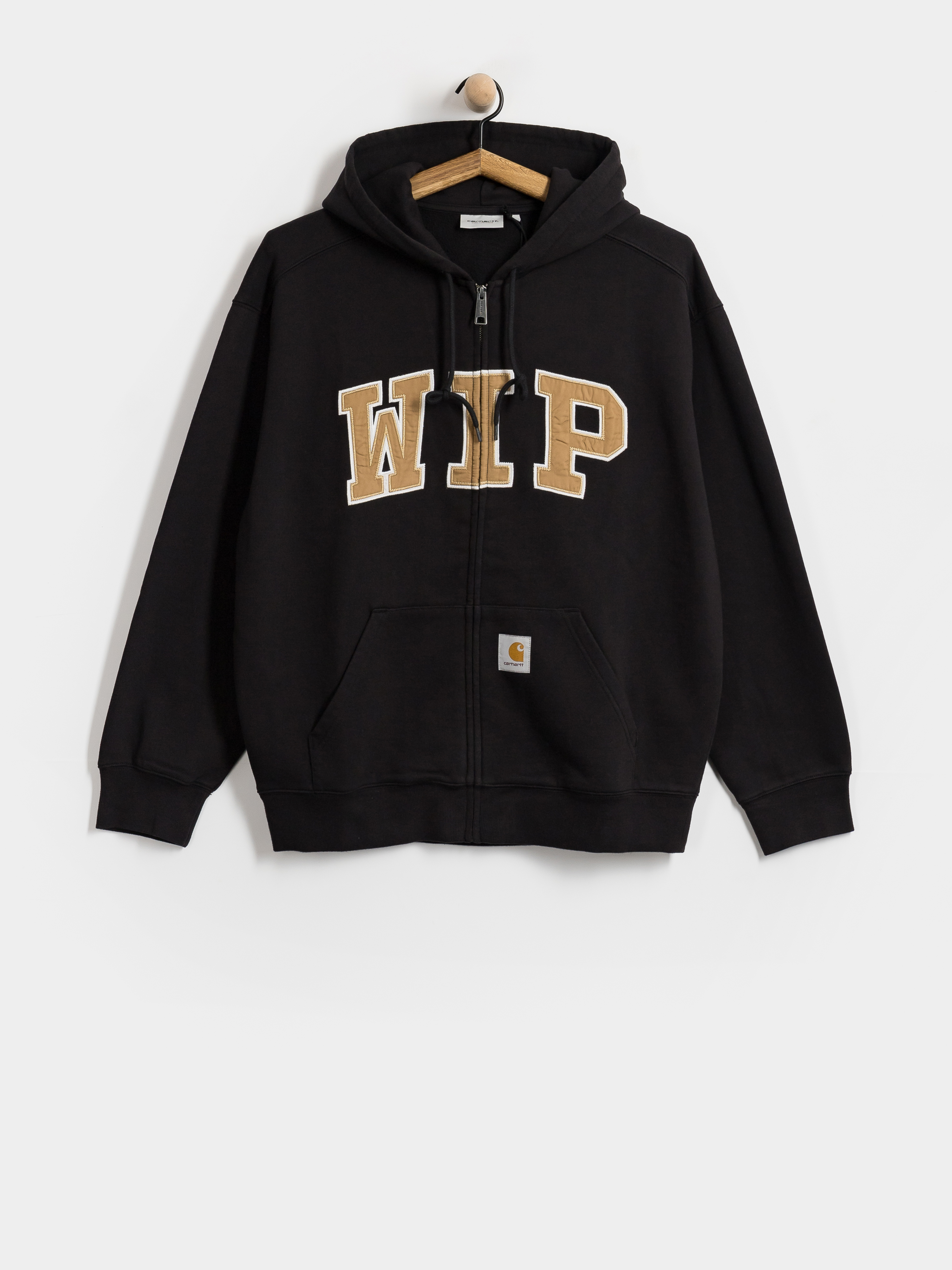 Mikina s kapucí Carhartt WIP WIP ZHD (black/stone washed)