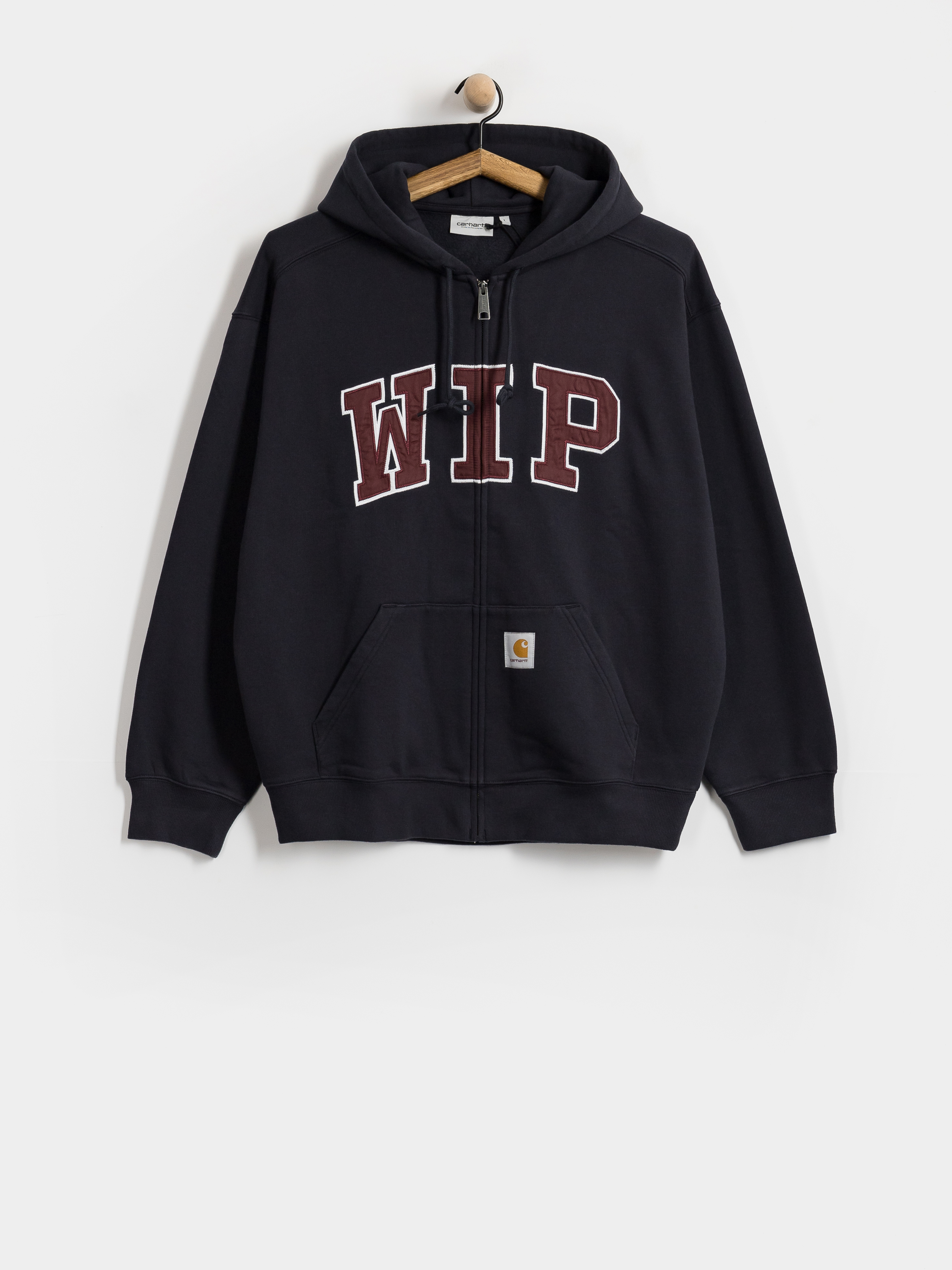 Mikina s kapucí Carhartt WIP WIP ZHD (dark navy/stone washed)