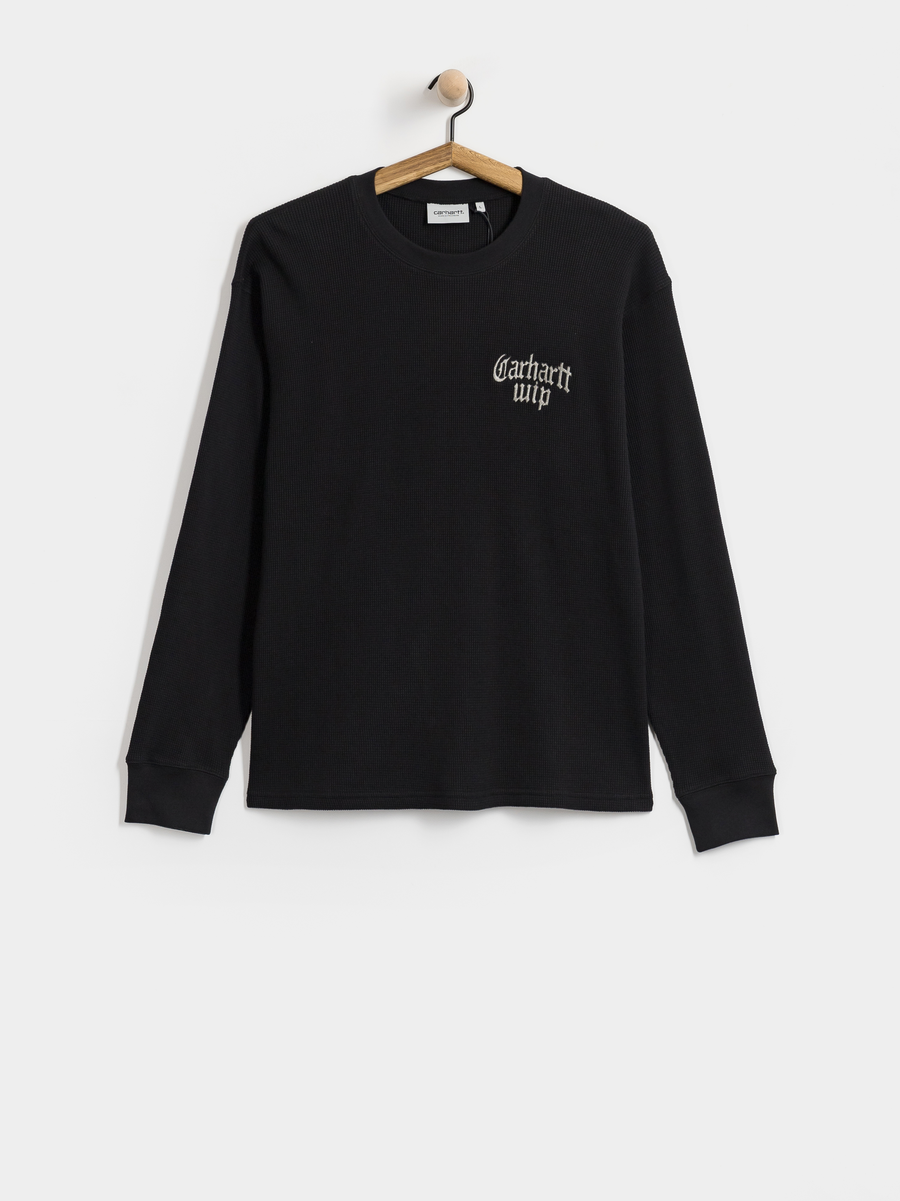 Triko Carhartt WIP Blackletter Waffle (black/white)