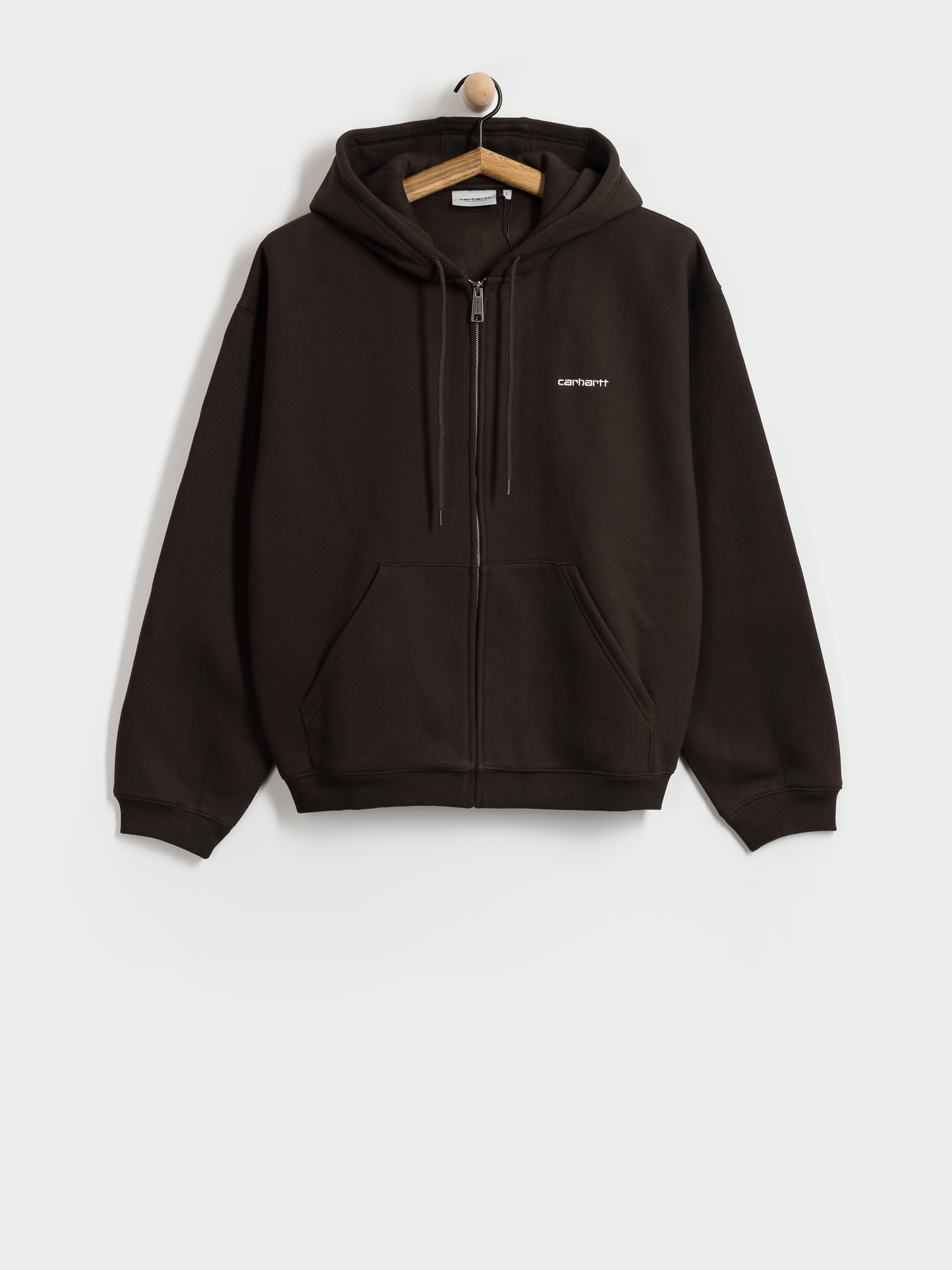 Mikina s kapucí Carhartt WIP Ebbert ZHD (tobacco/white)