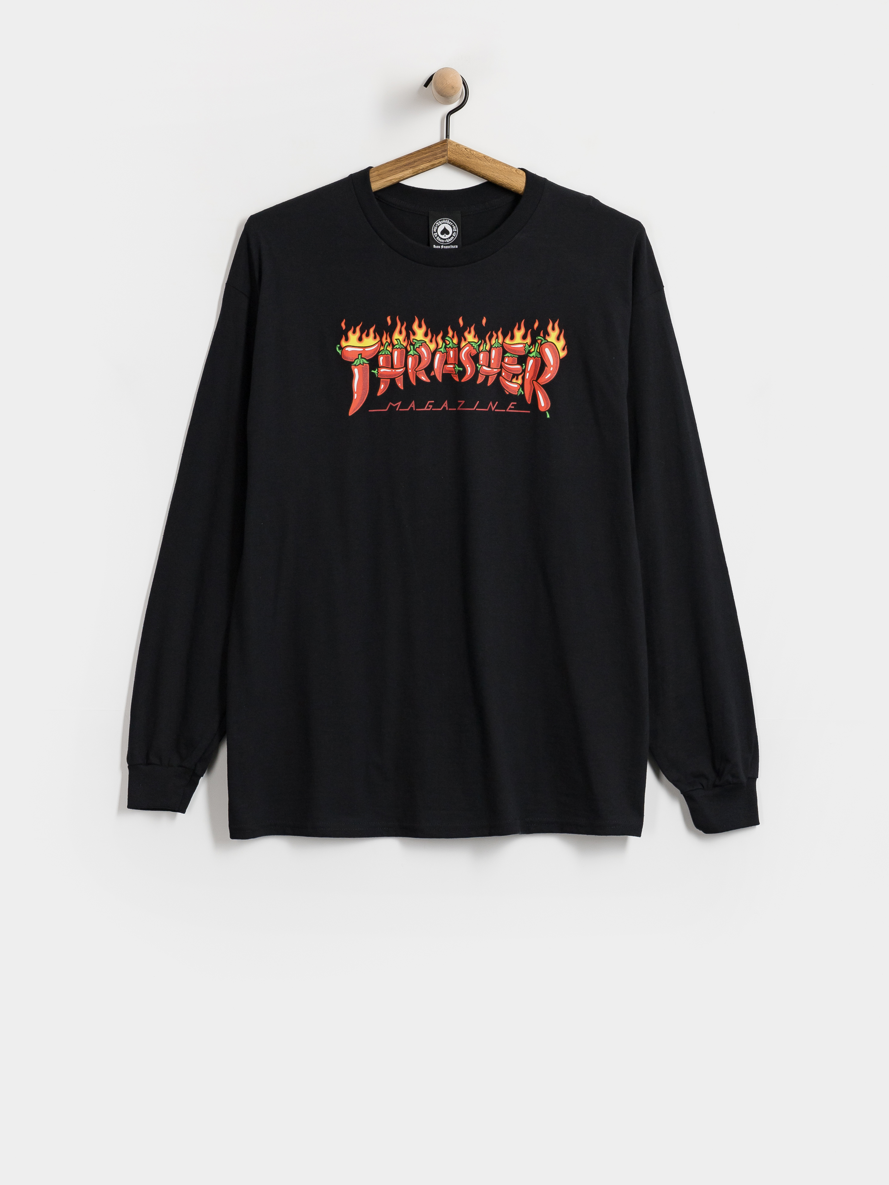 Triko Thrasher Fuego Longsleeve (black)