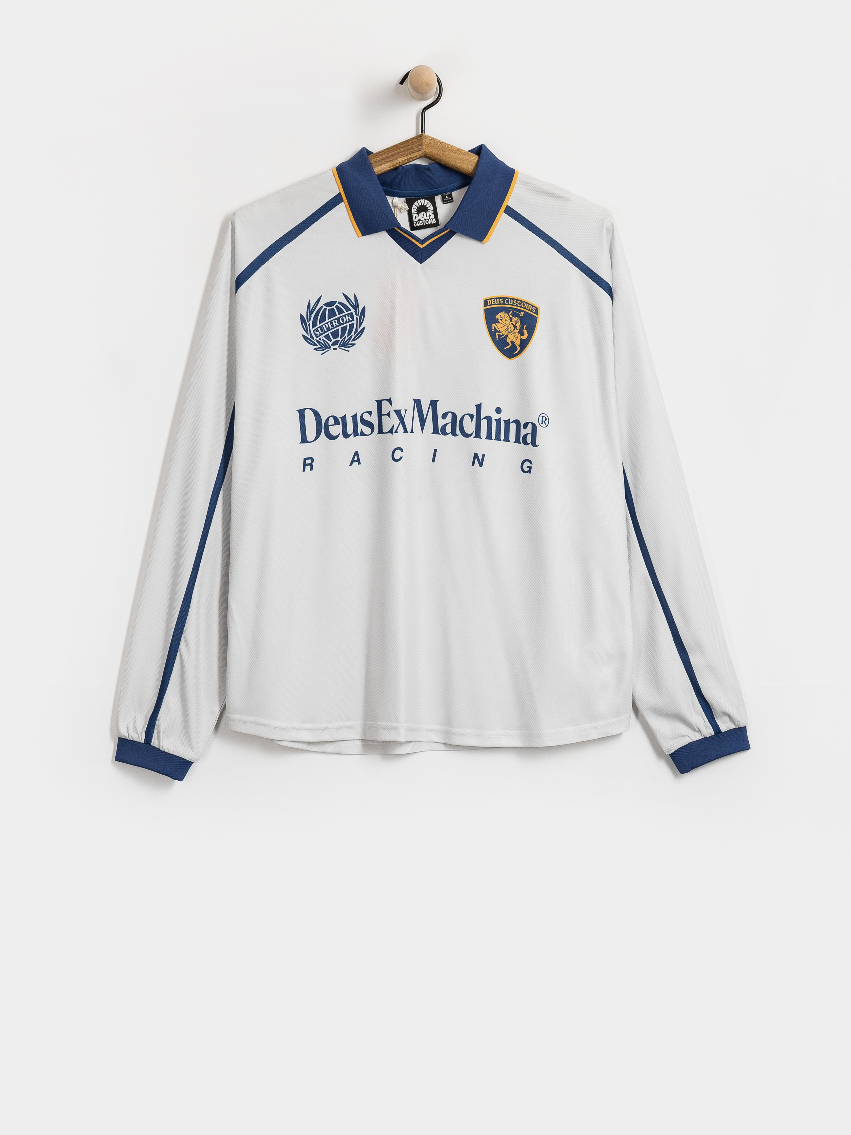 Triko Deus Ex Machina Galactico Moto Jersey (white)