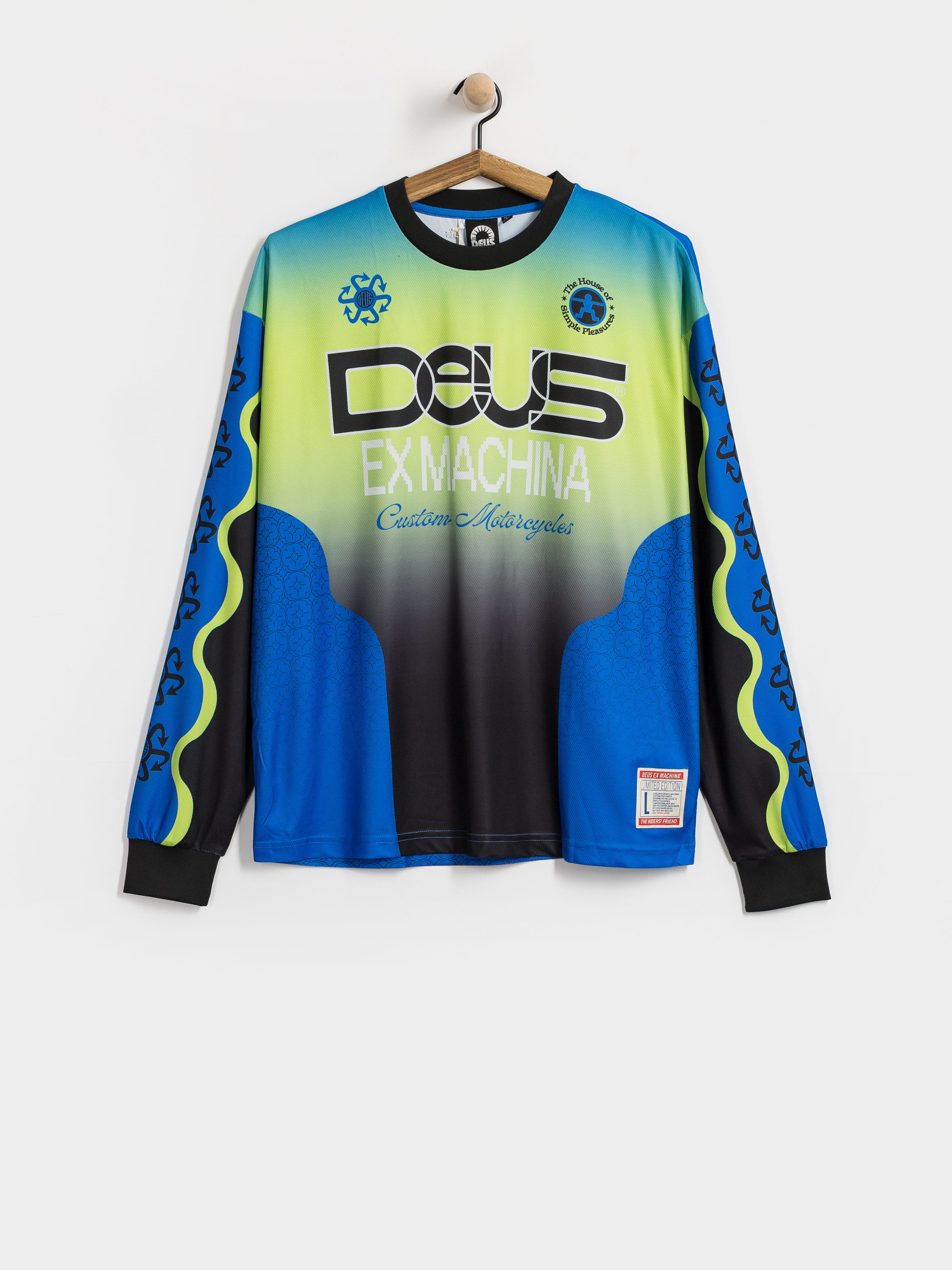 Triko Deus Ex Machina Manhole Moto Jersey (black)