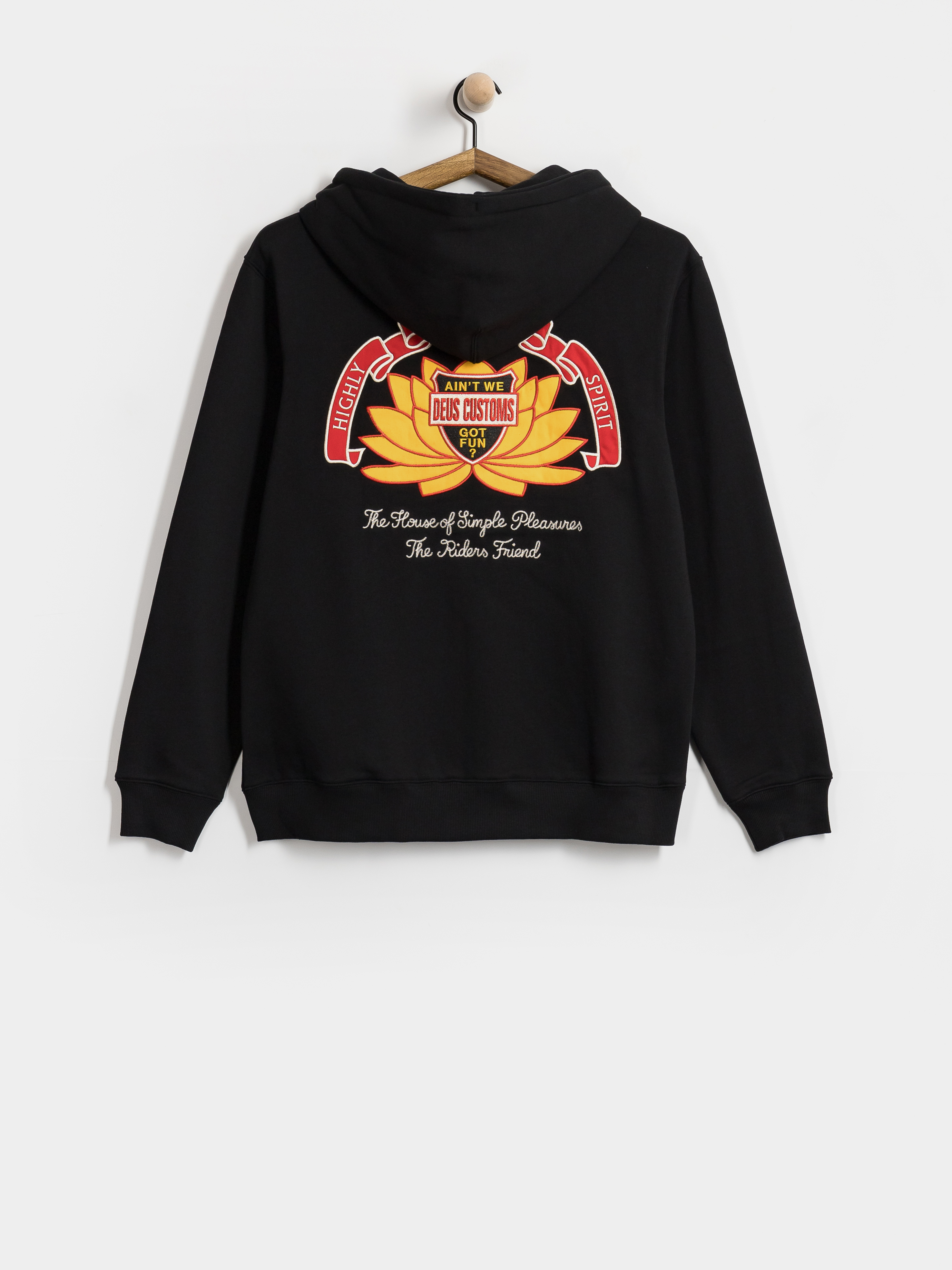 Mikina s kapucí Deus Ex Machina Sacred Crest ZHD (black)