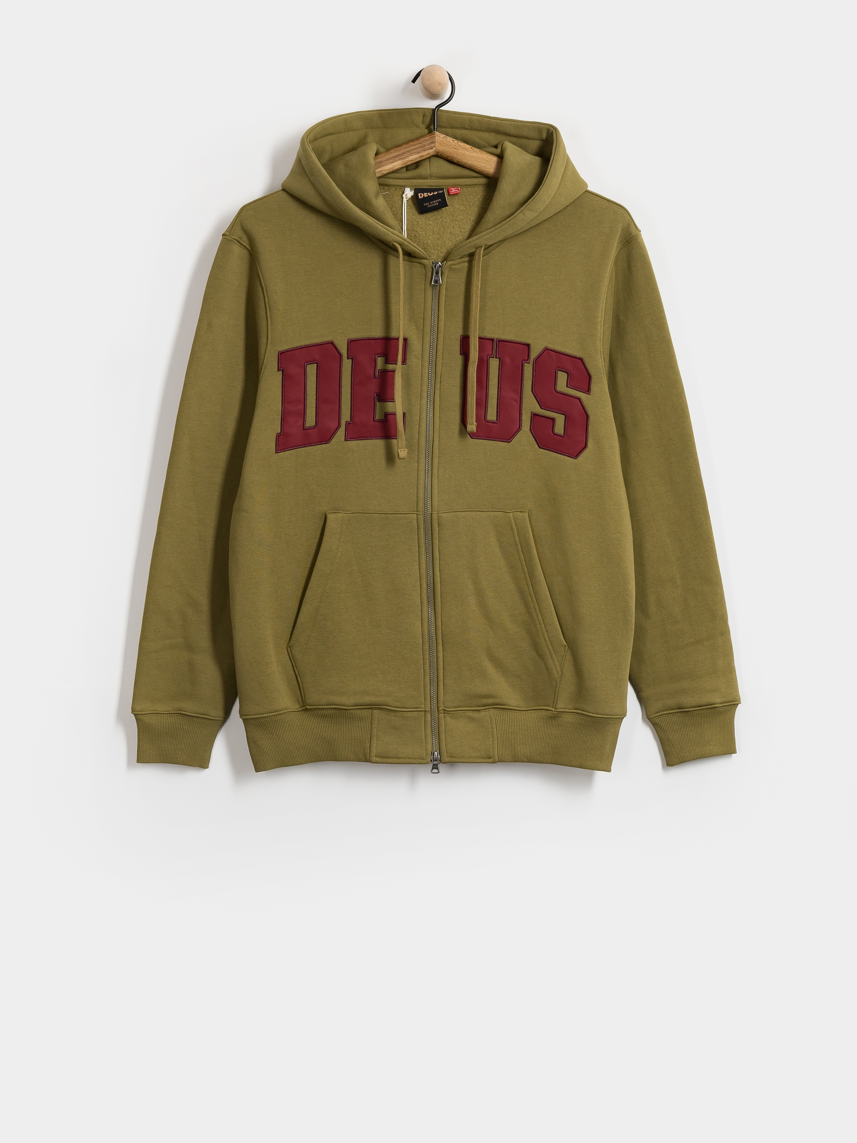 Mikina s kapucí Deus Ex Machina Victory Lap ZHD (olive green)