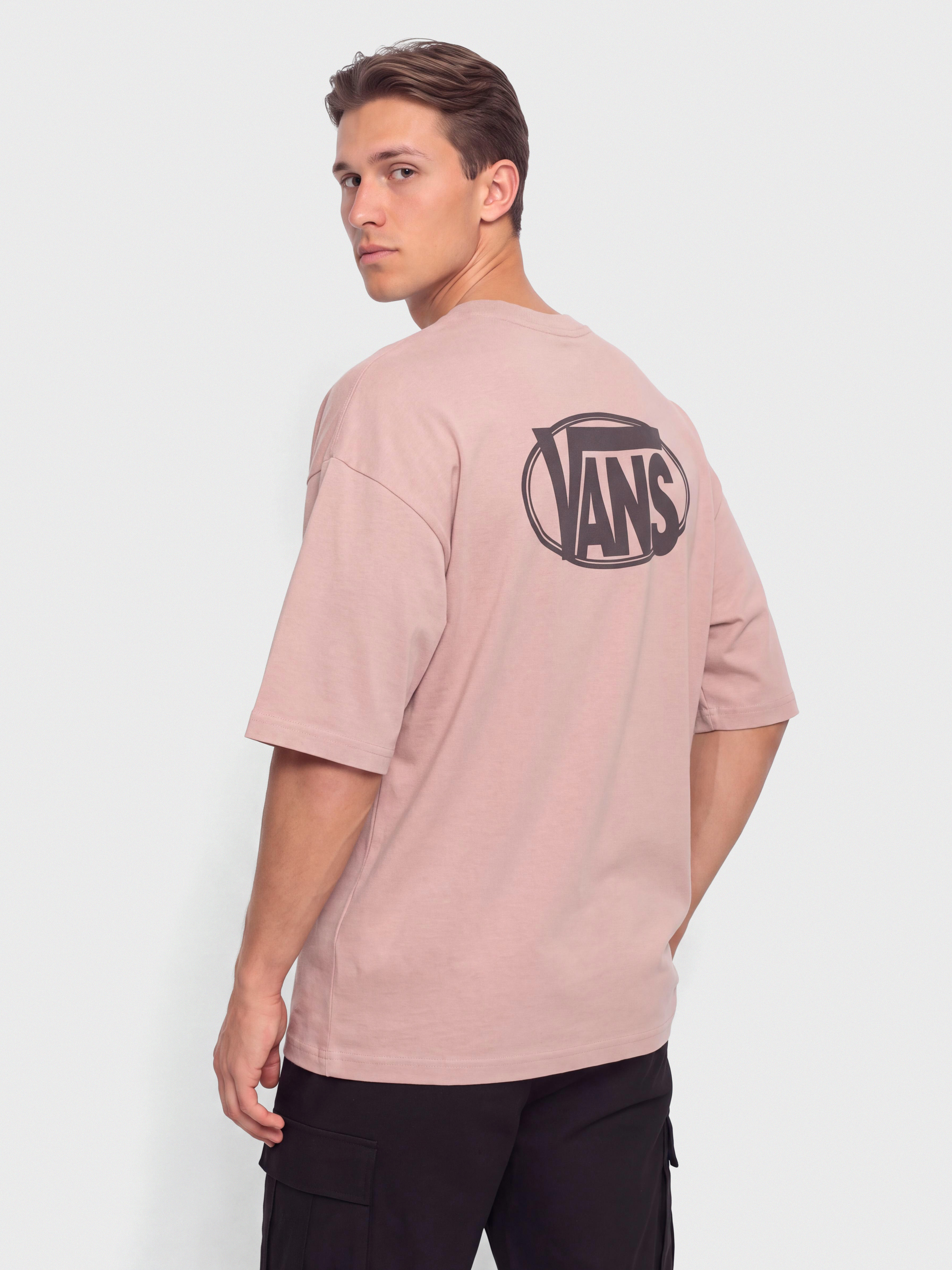 Tričko Vans Oval Logo Loose (misty mauve)