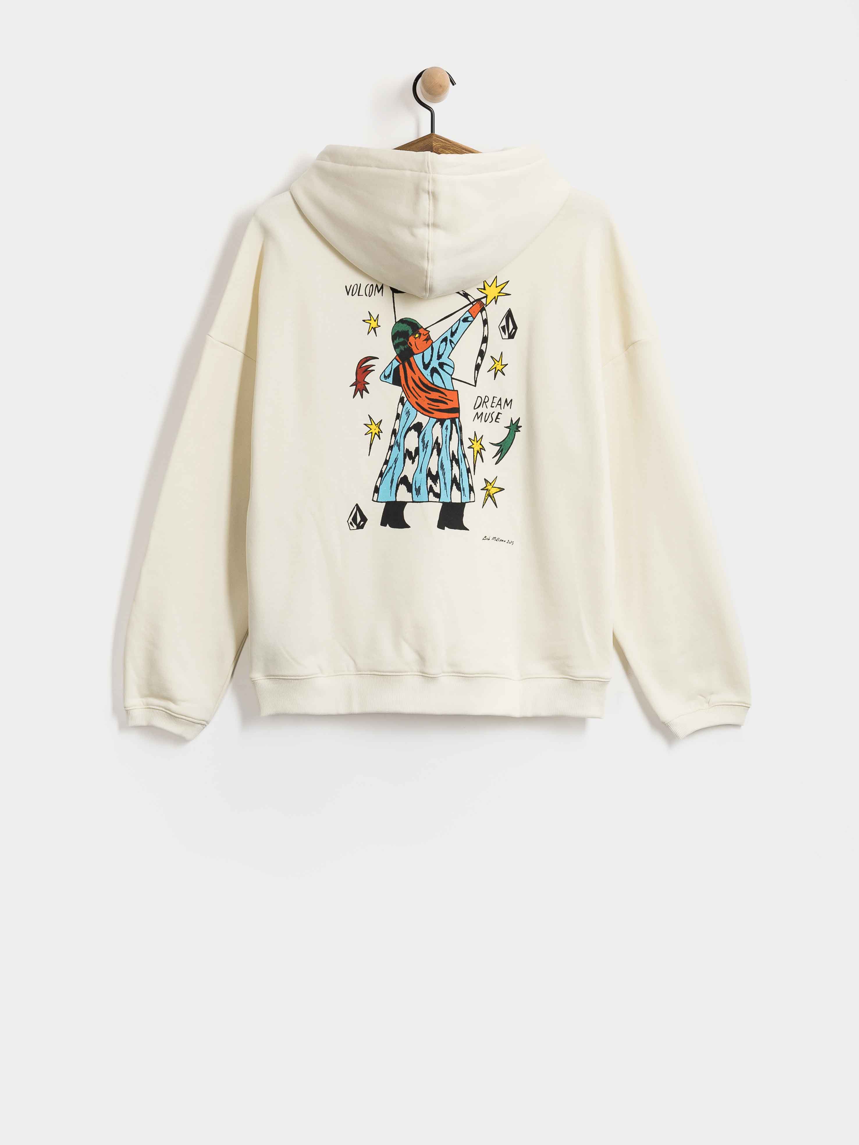 Mikina s kapucí Volcom Radical Daze Up HD Wmn (off white)