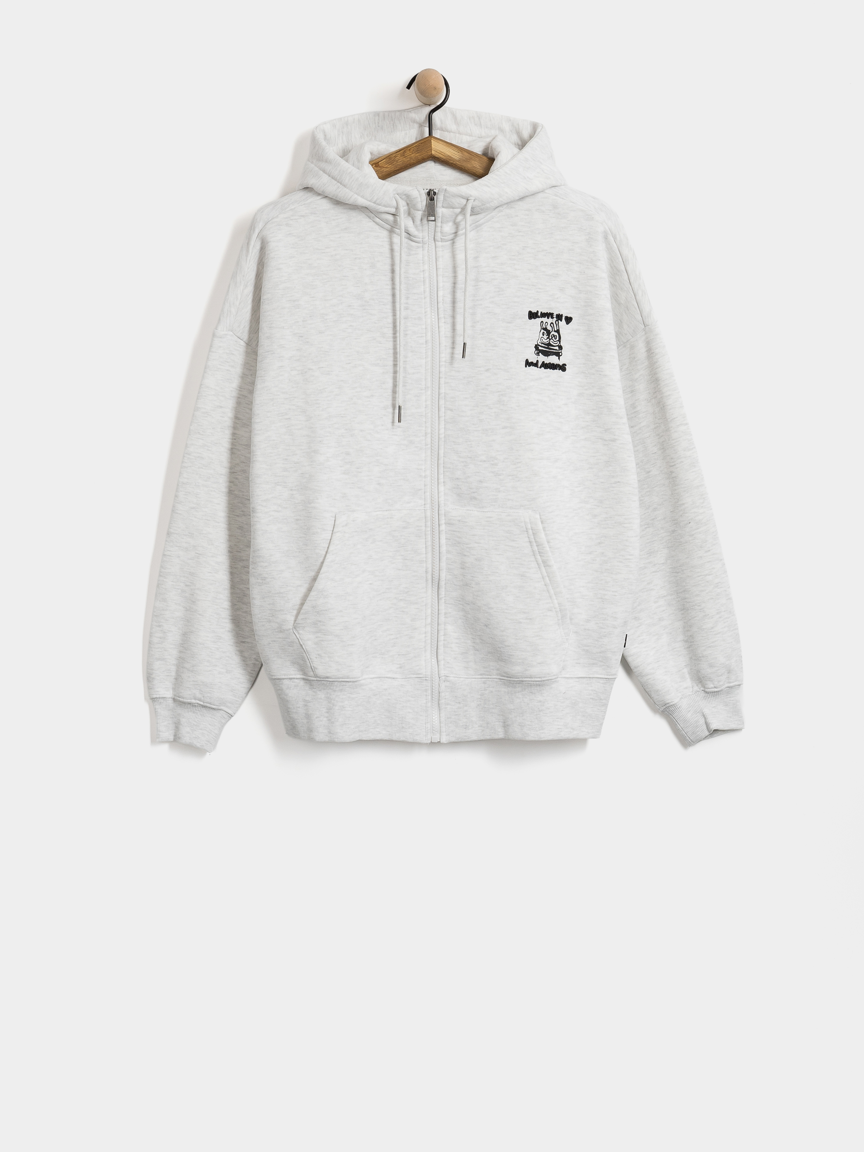 Mikina s kapucí Volcom Fa Ozzy ZHD Wmn (bone heather)