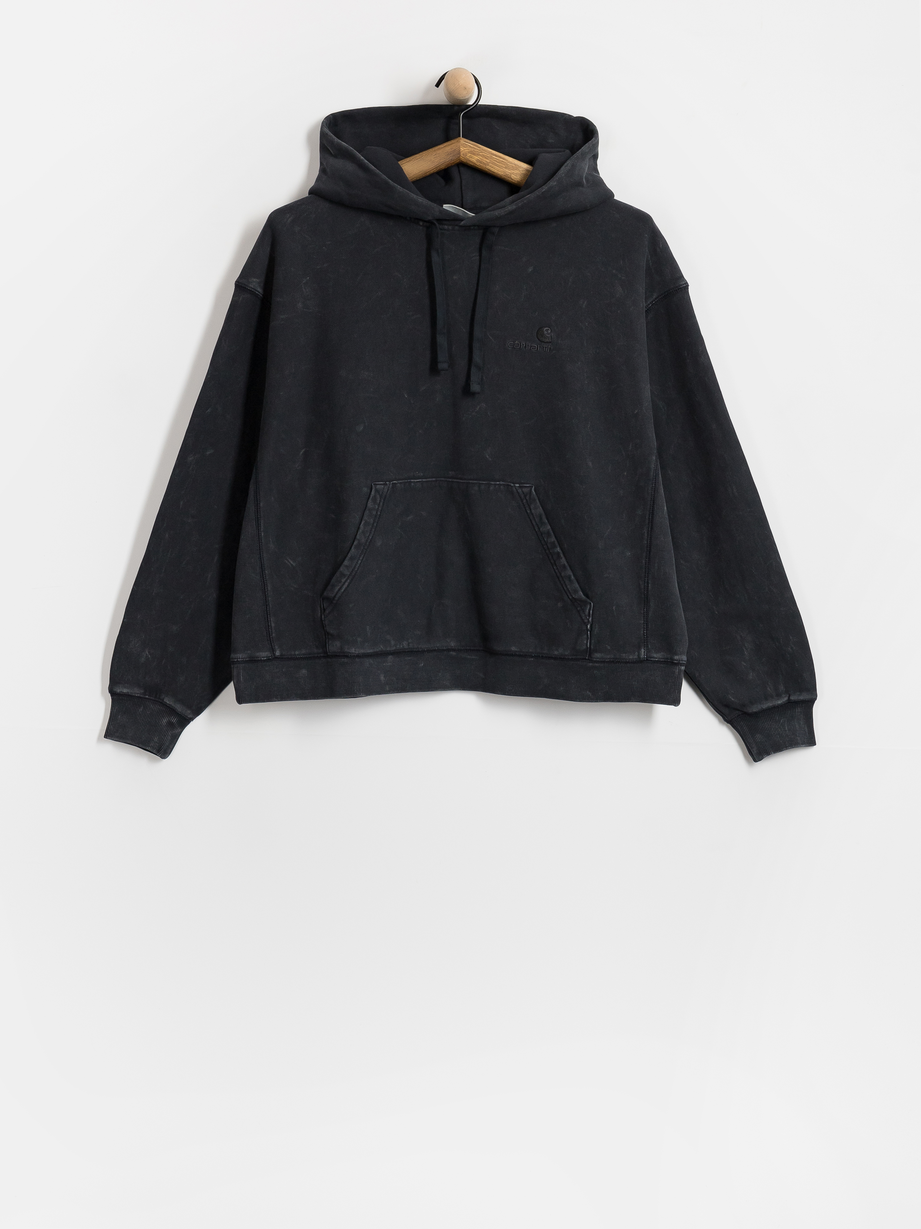 Mikina s kapucí Carhartt WIP Lambert HD Wmn (black/moon wash)
