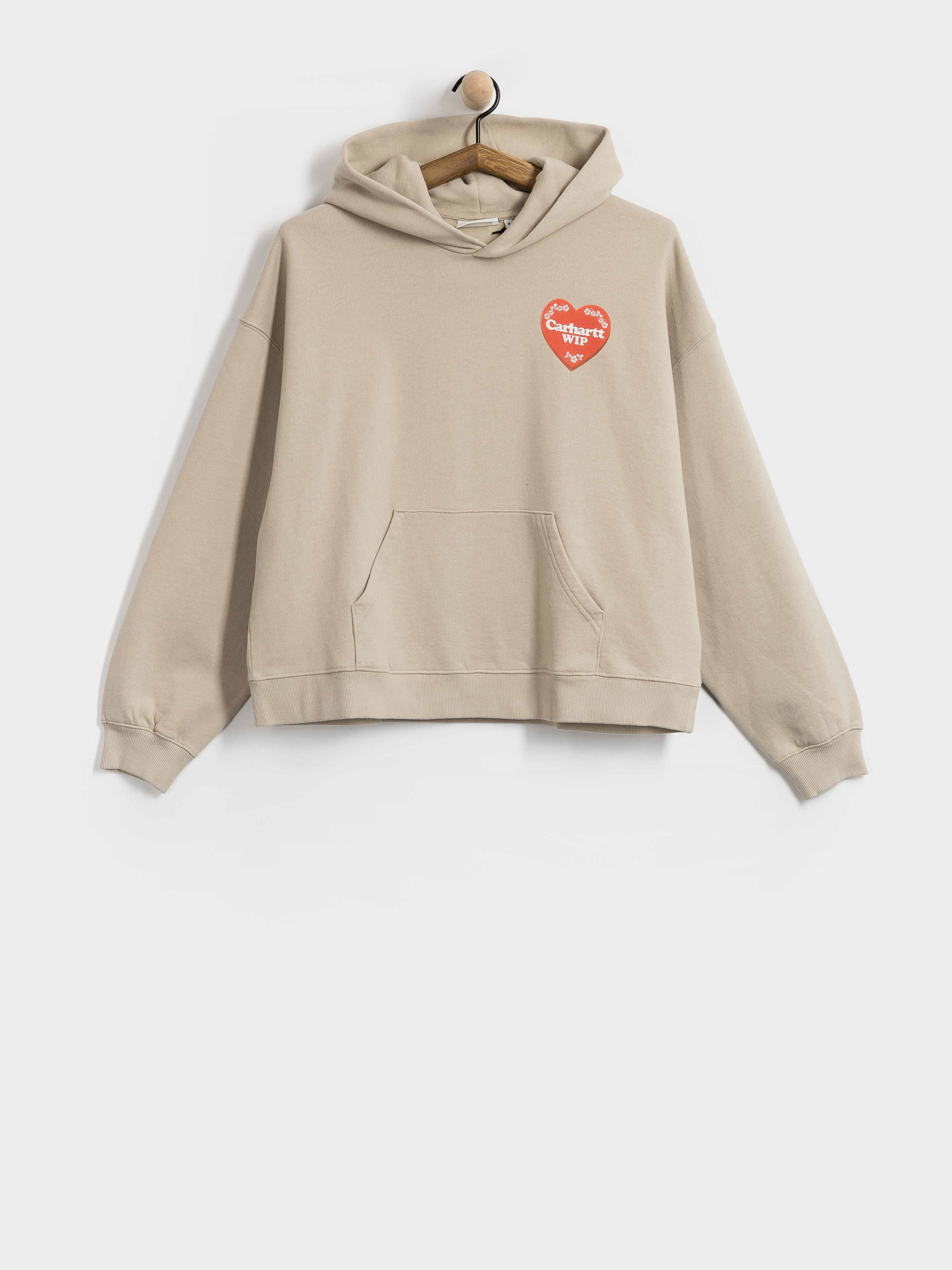 Mikina s kapucí Carhartt WIP Hartt Case HD Wmn (fleur de sel)