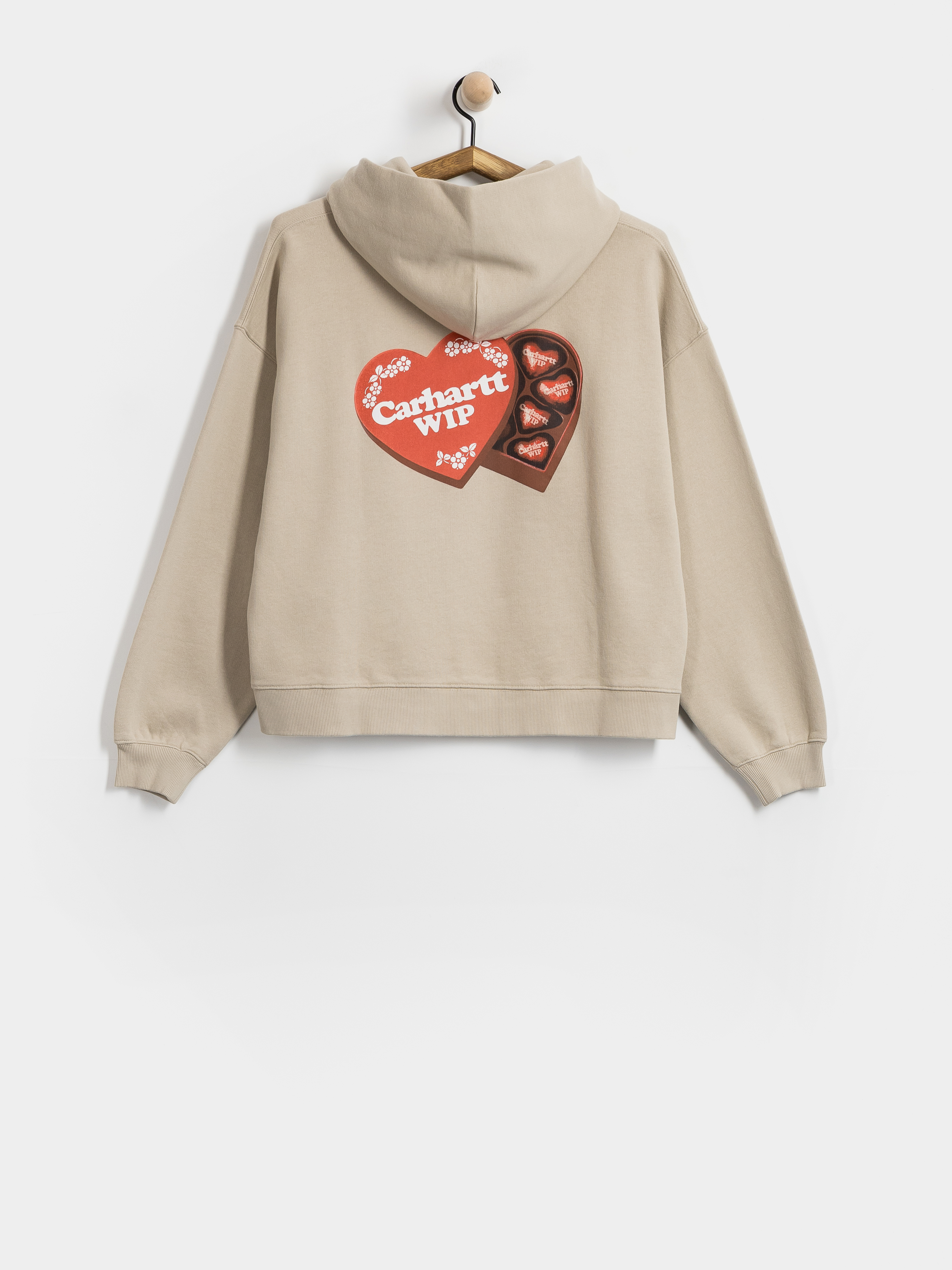 Mikina s kapucí Carhartt WIP Hartt Case HD Wmn (fleur de sel)