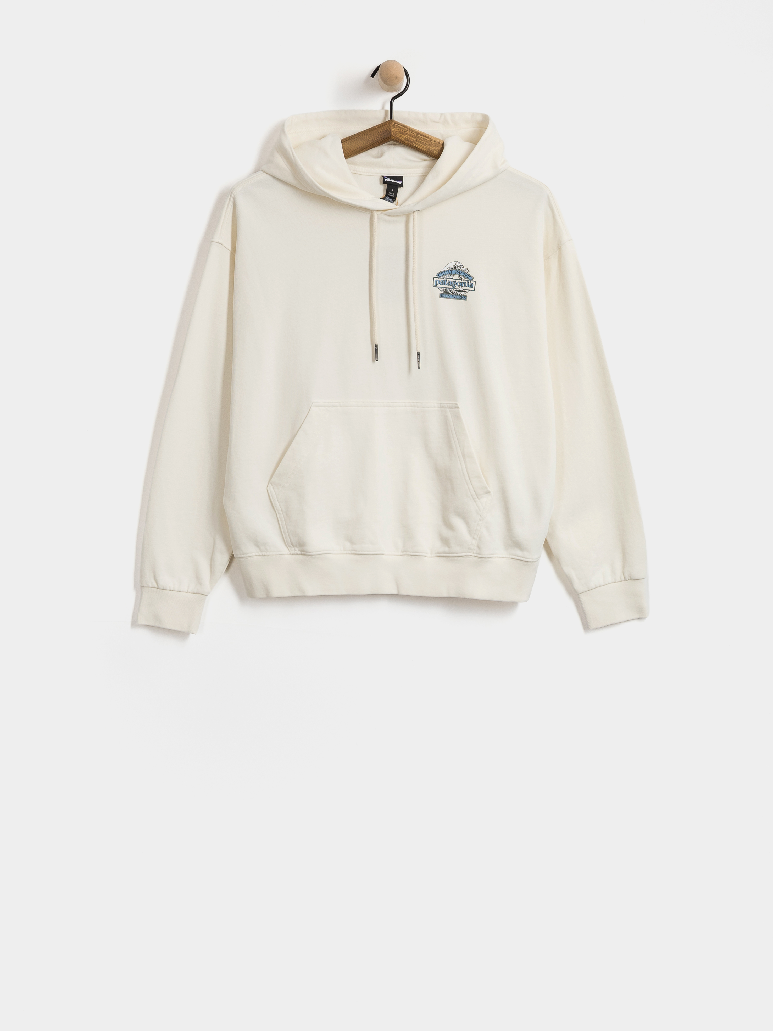 Mikina s kapucí Patagonia Great Waves Daily HD Wmn (wool white)