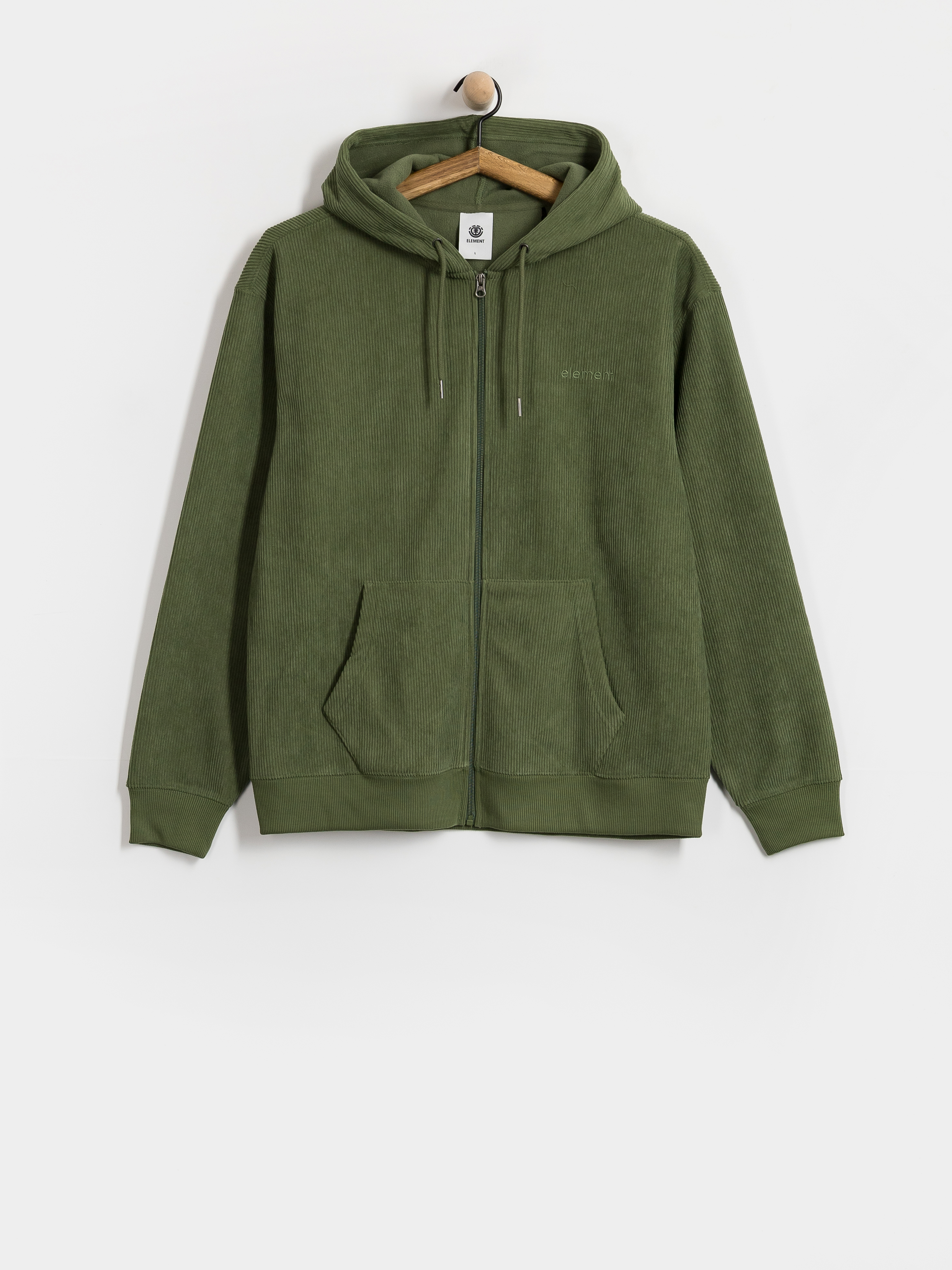 Mikina s kapucí Element Lowcase Corduroy ZHD (bronze green)