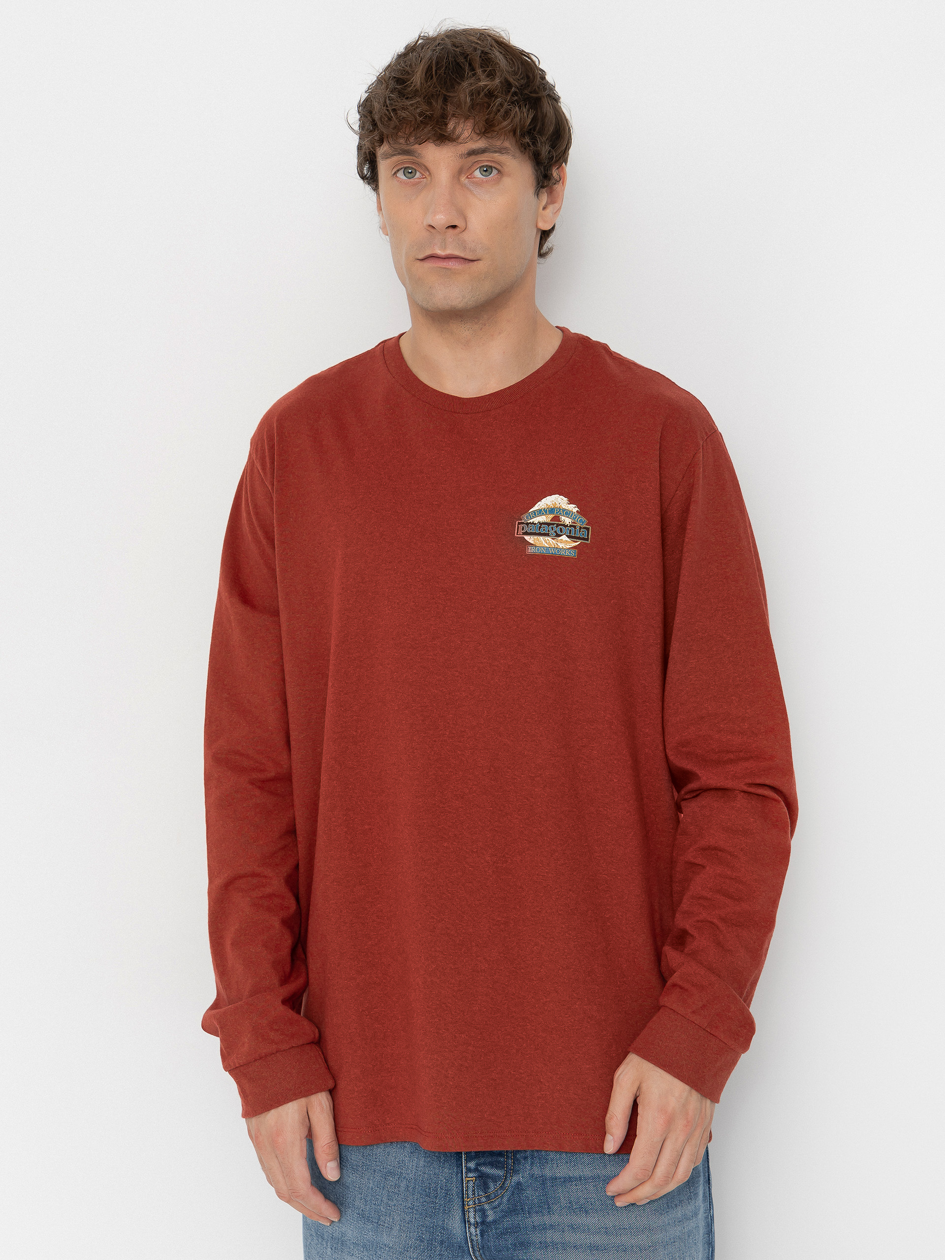 Triko Patagonia Great Waves Responsibili (rusty red)