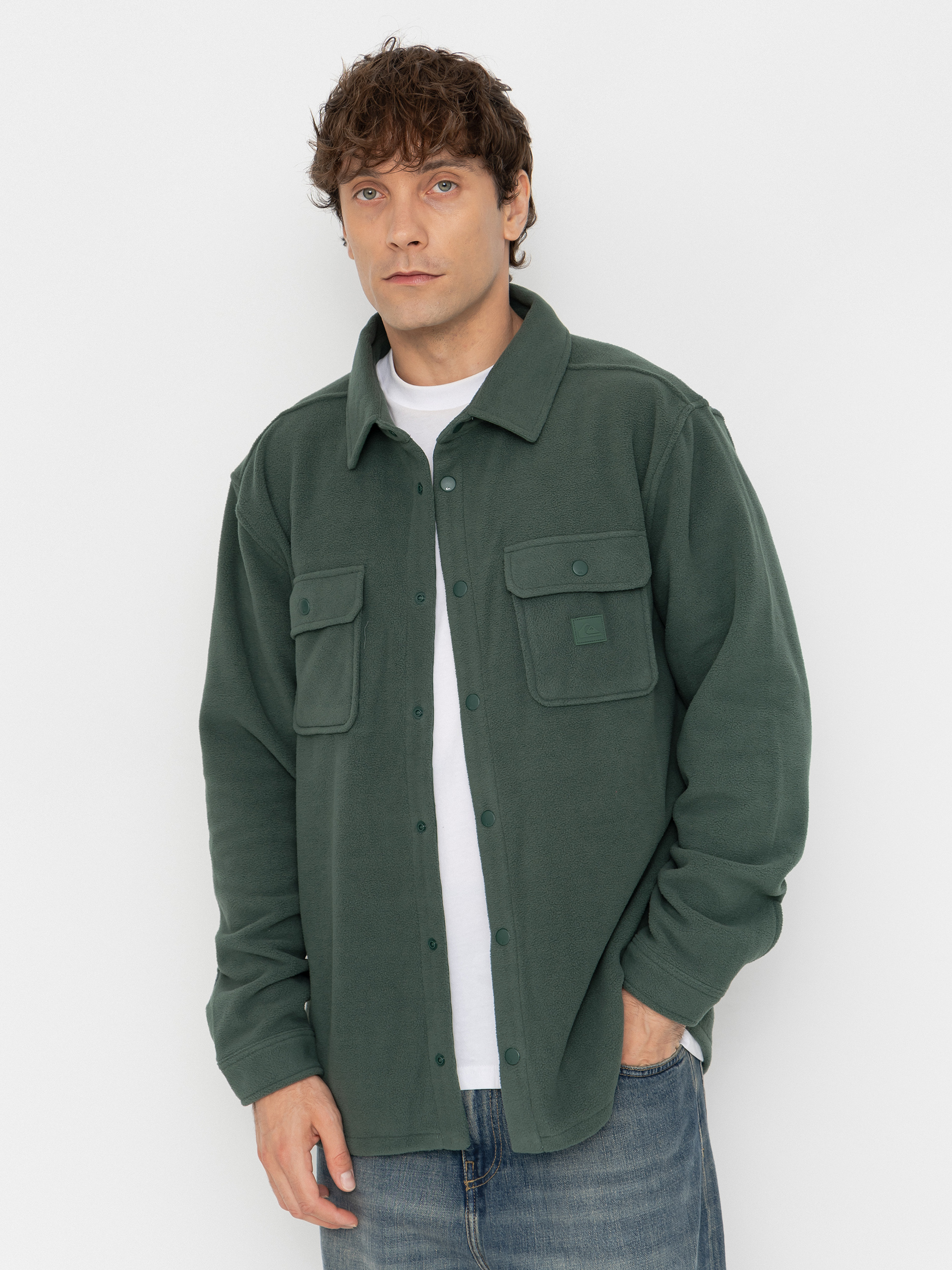 Pánský Fleecová mikina Quiksilver Venture Polar Fleece Shirt (forest)