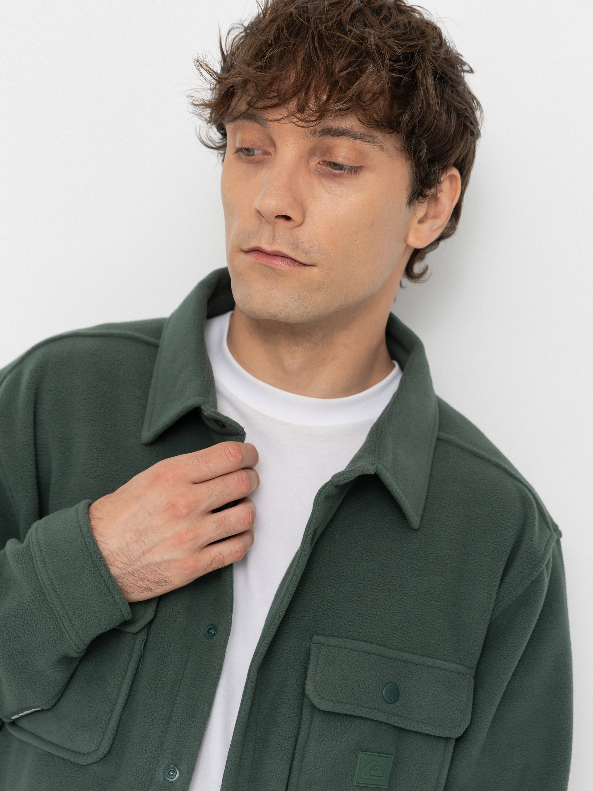 Pánský Fleecová mikina Quiksilver Venture Polar Fleece Shirt (forest)