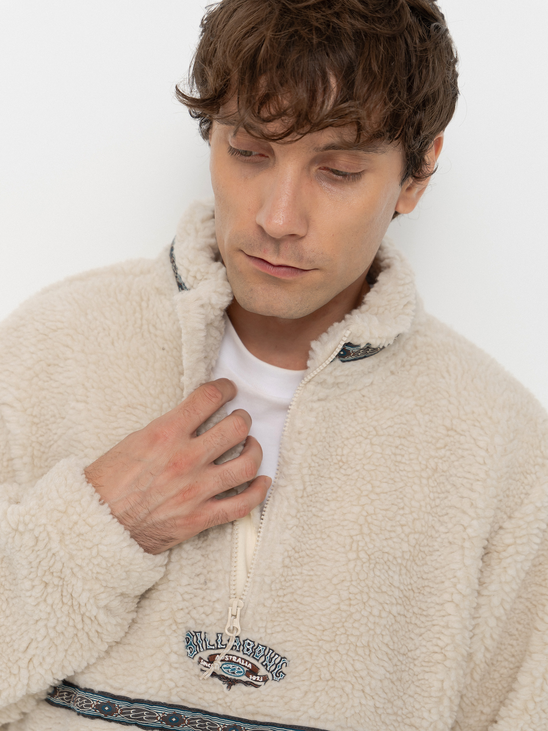 Pánský Fleecová mikina Billabong Tombstone Half Zip (oatmeal)