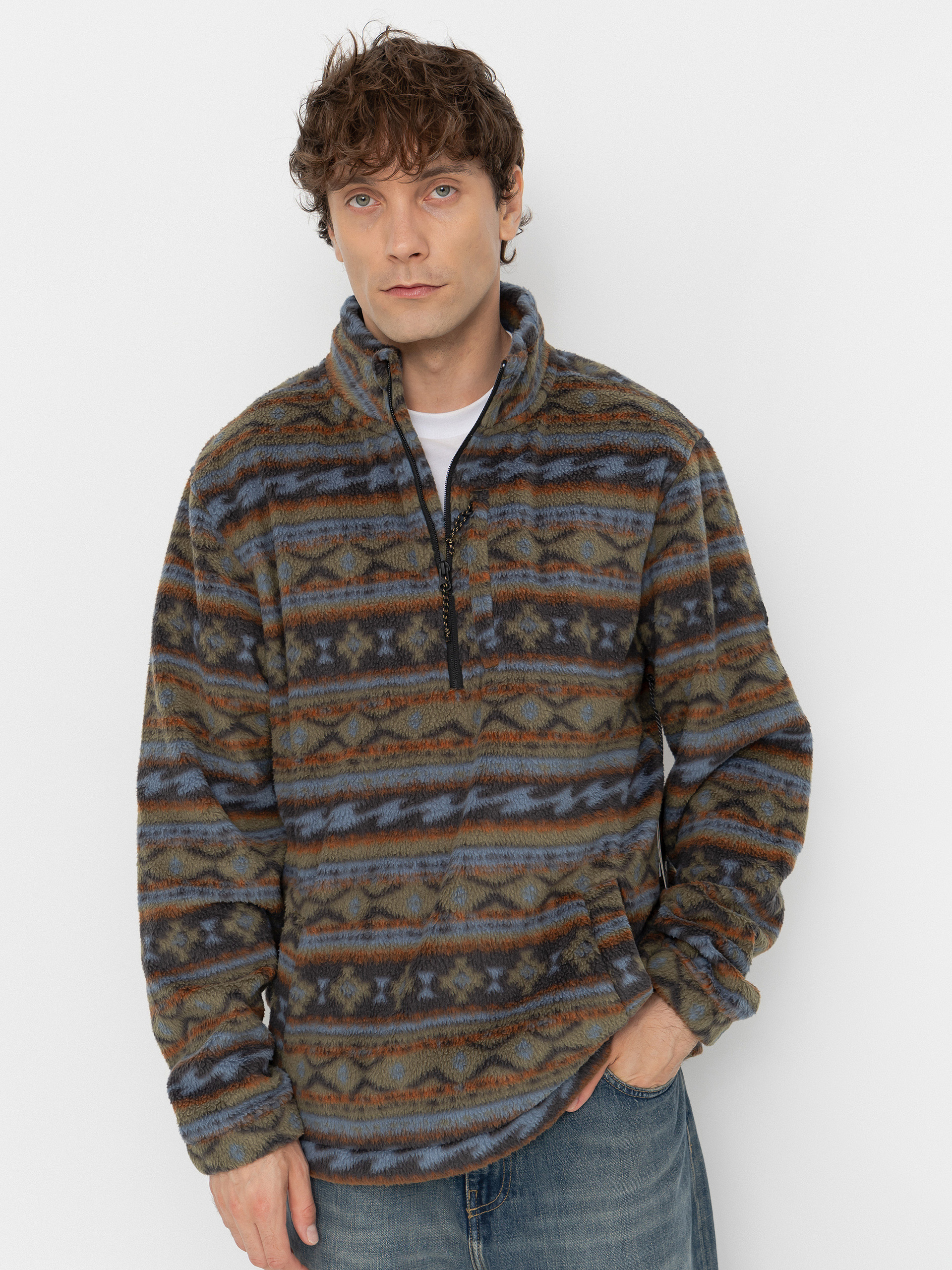 Fleecová mikina Billabong Boundary Mock Neck